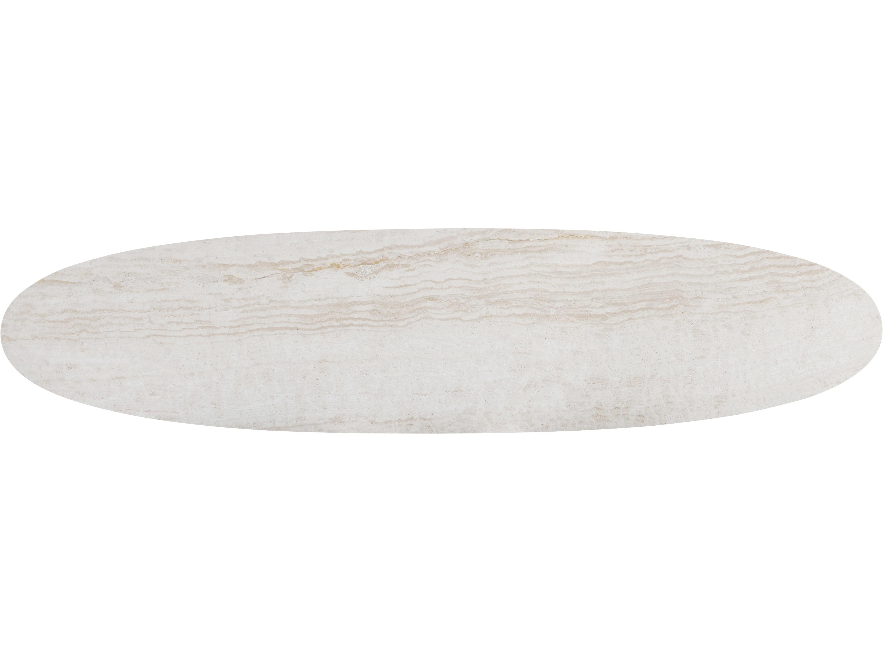 Bernhardt Loggia Oval Marble Console Table