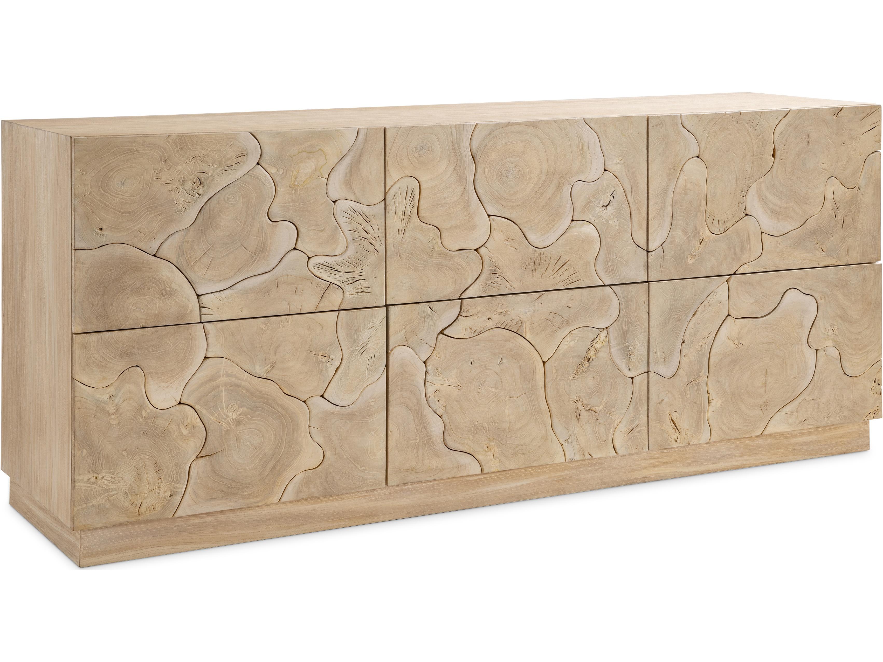 Bernhardt Calavaras 6-Drawers Natural Teak Wood Dresser