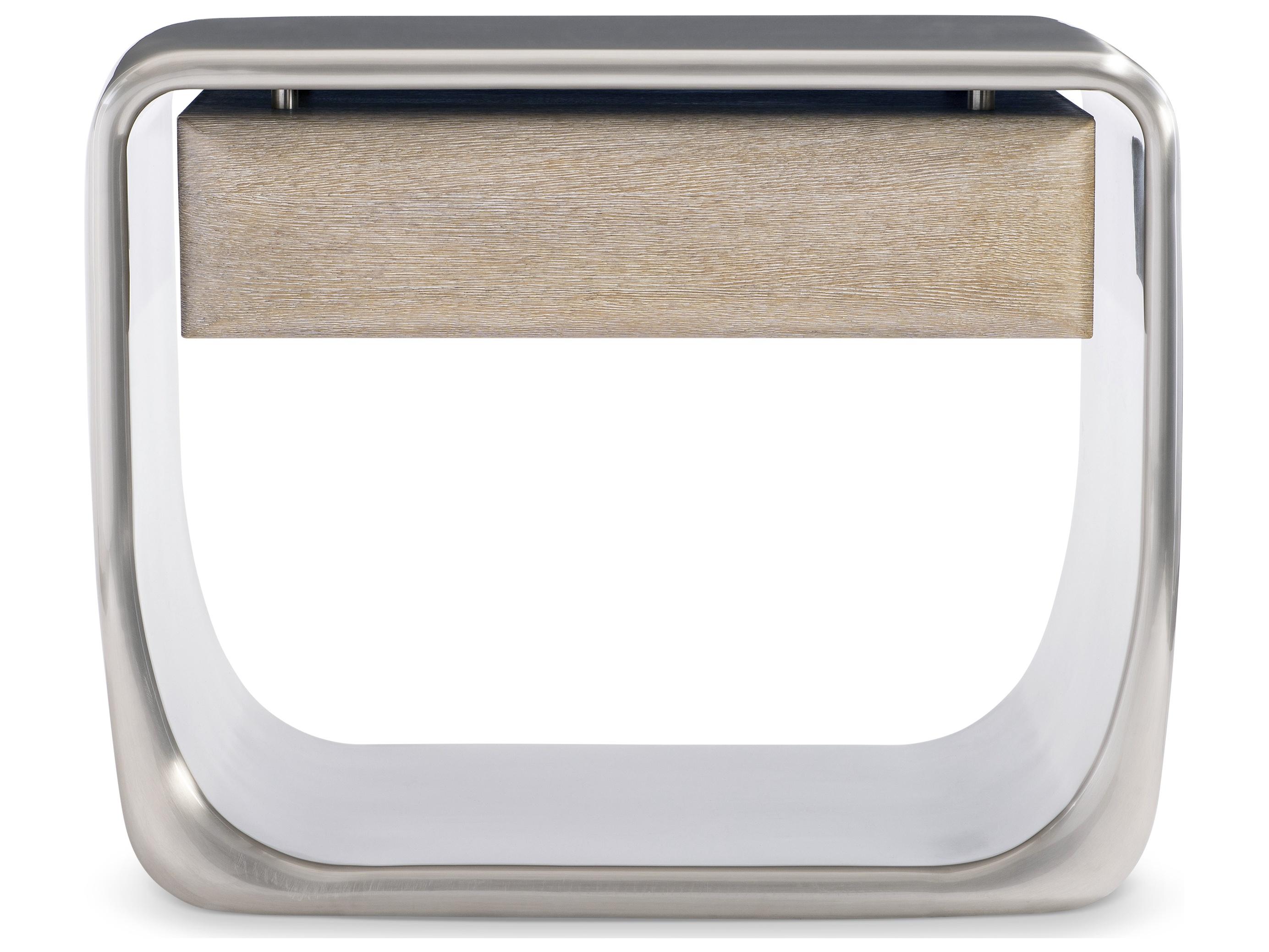 Bernhardt Lomond 1-Drawer Silver Nightstand