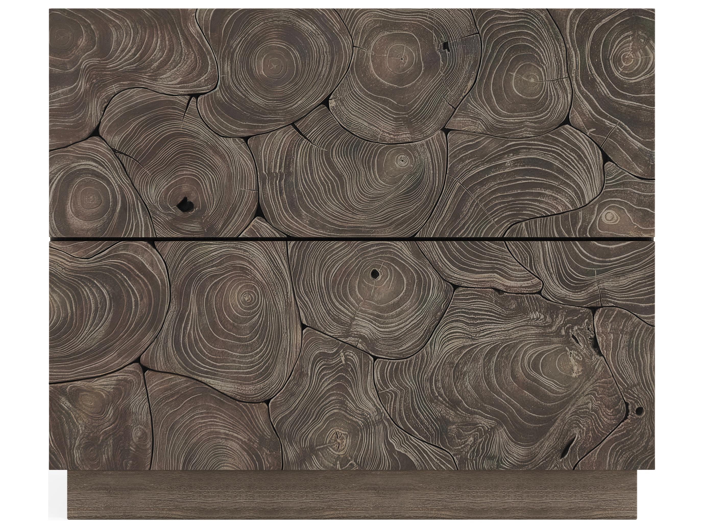 Bernhardt Calavaras 2-Drawers Brown Teak Wood Nightstand