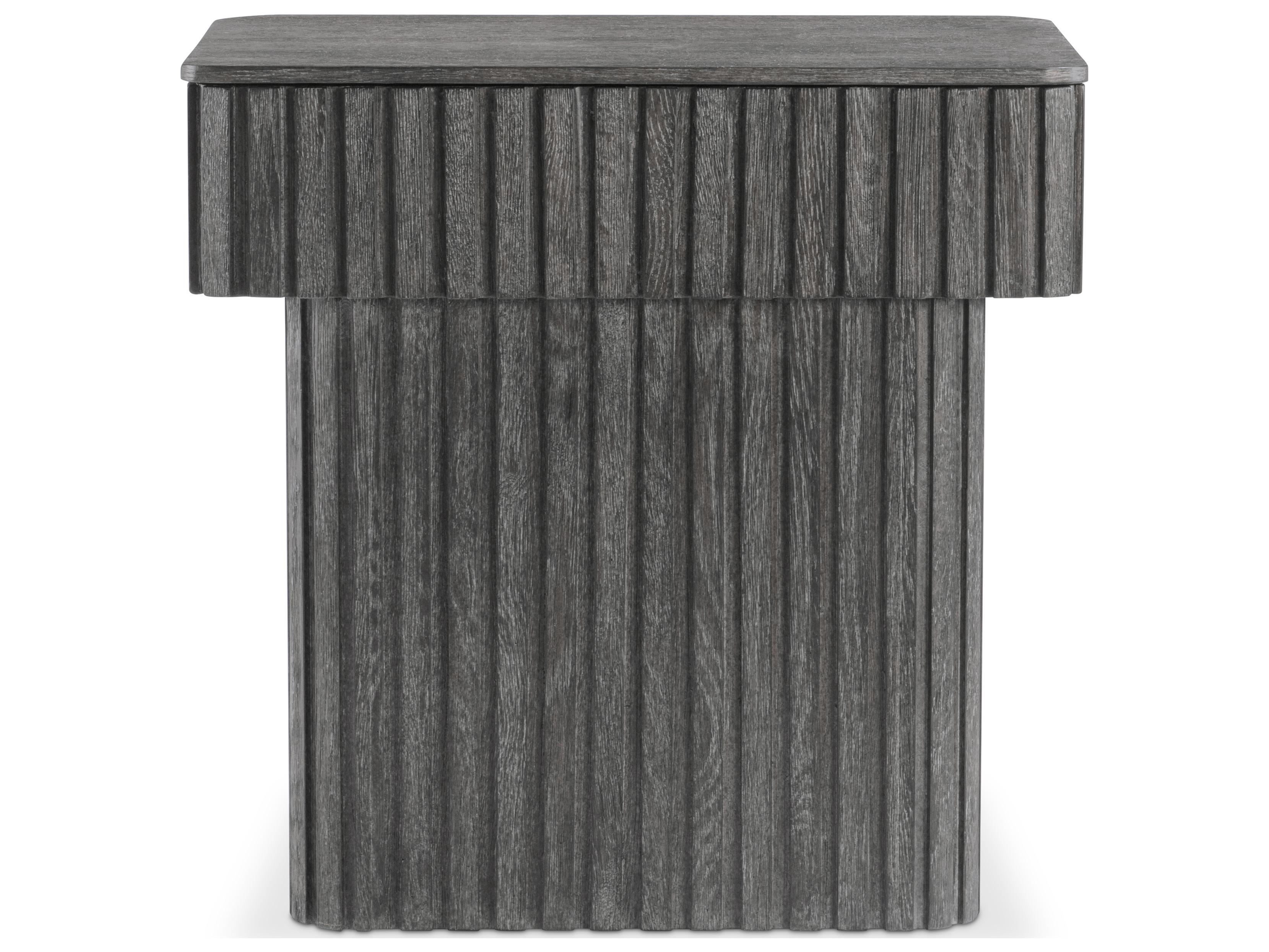 Bernhardt Menton 1-Drawer Gray Oak Wood Nightstand