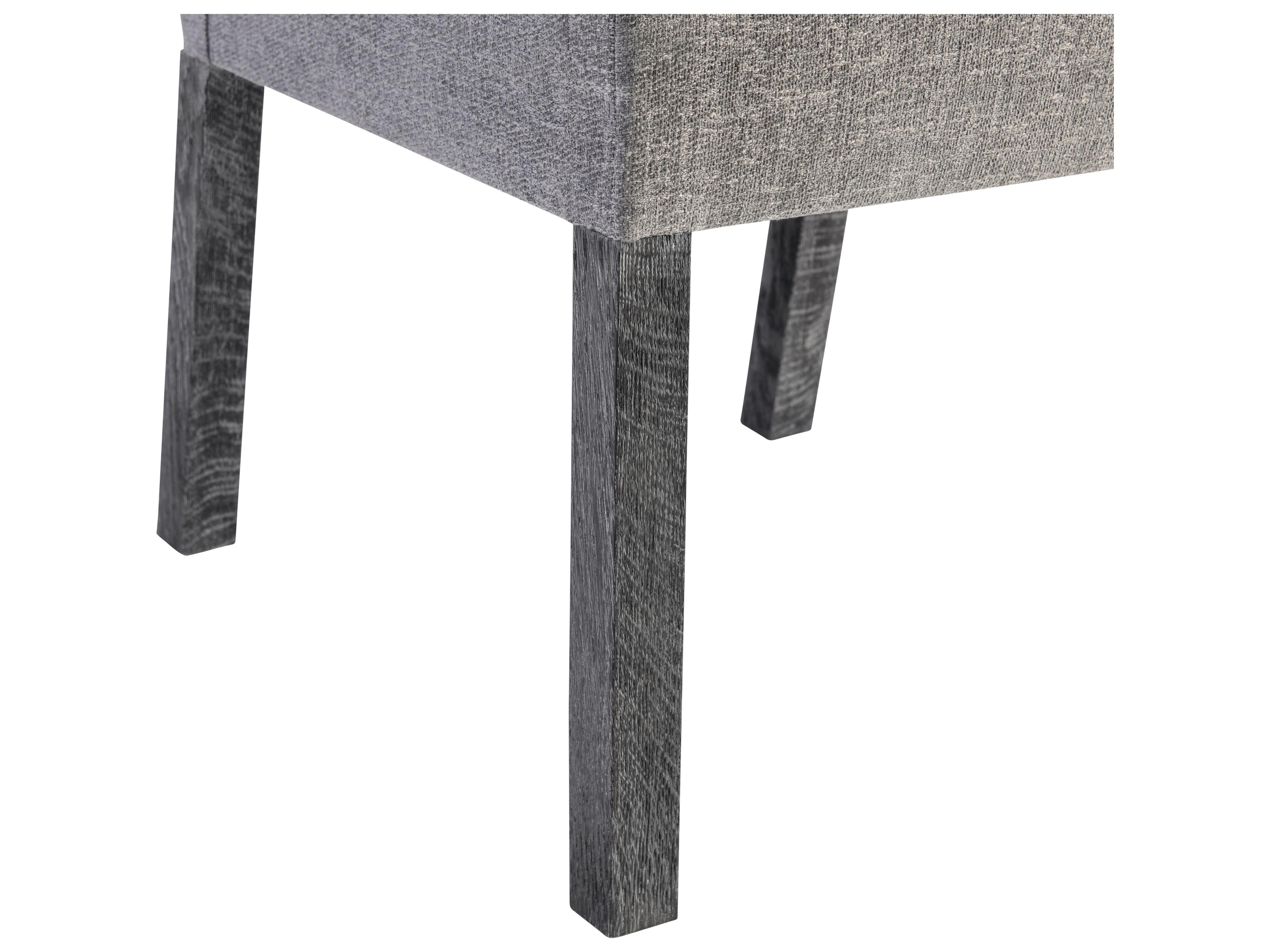 Bernhardt Menton Gray Upholstered Armless Dining Chair