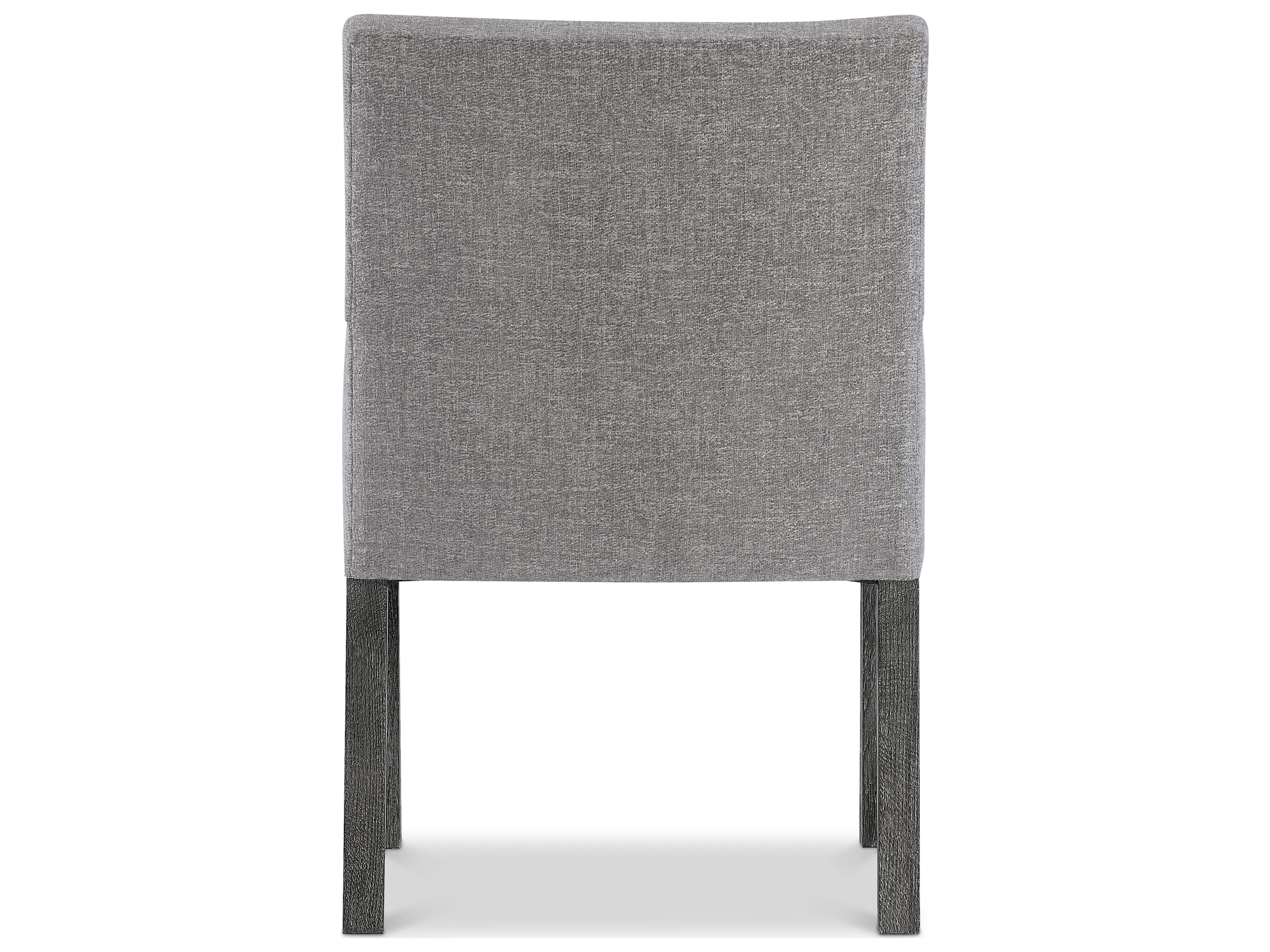 Bernhardt Menton Gray Upholstered Arm Dining Chair