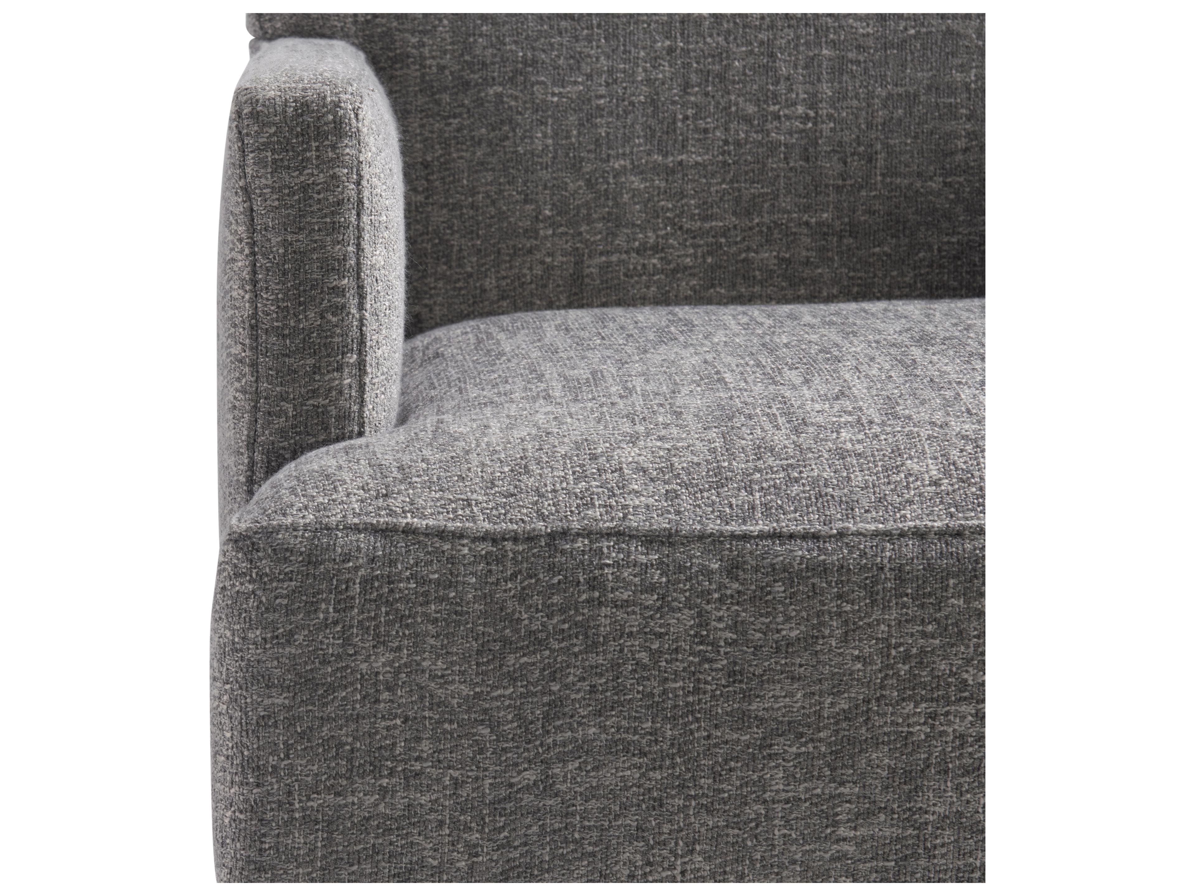 Bernhardt Menton Gray Upholstered Arm Dining Chair