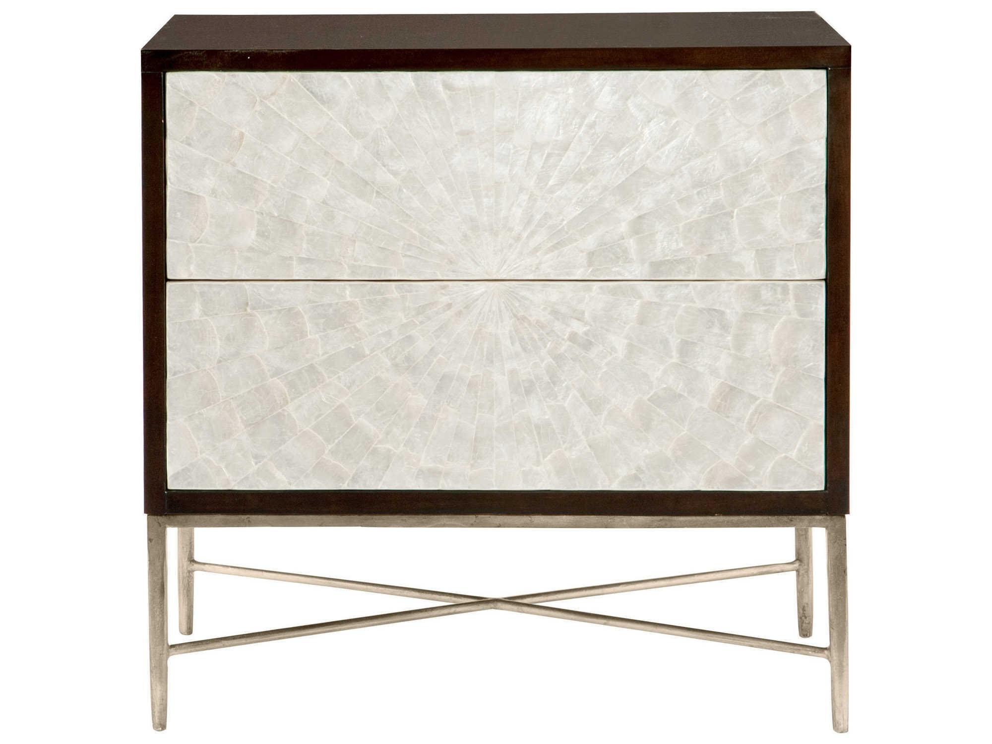 Bernhardt Interiors Casegoods Adagio 2-Drawers White Cherry Wood Nightstand