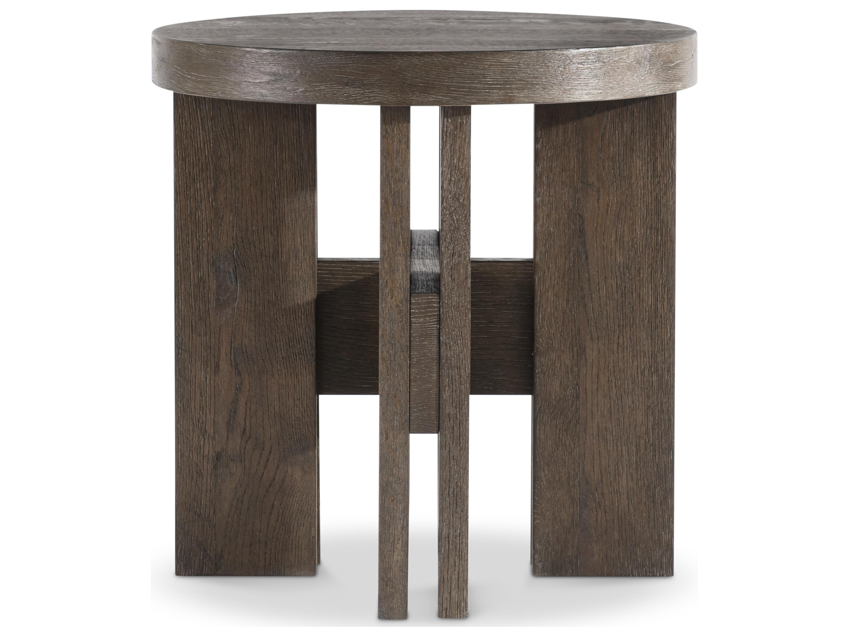 Bernhardt Outline Round Wood End Table