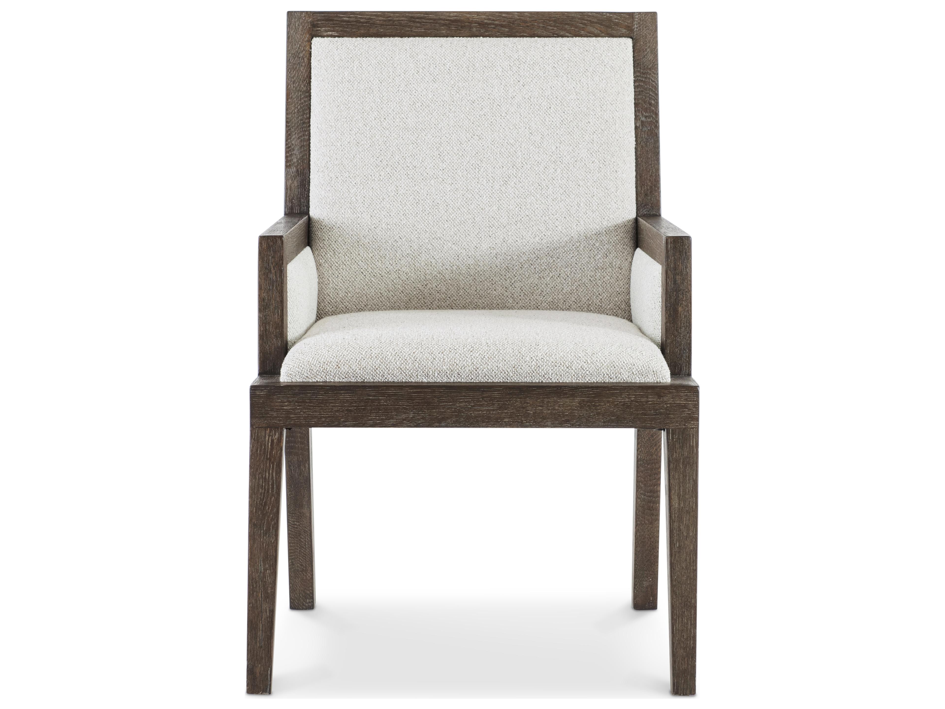 Bernhardt Outline Beige Upholstered Arm Dining Chair