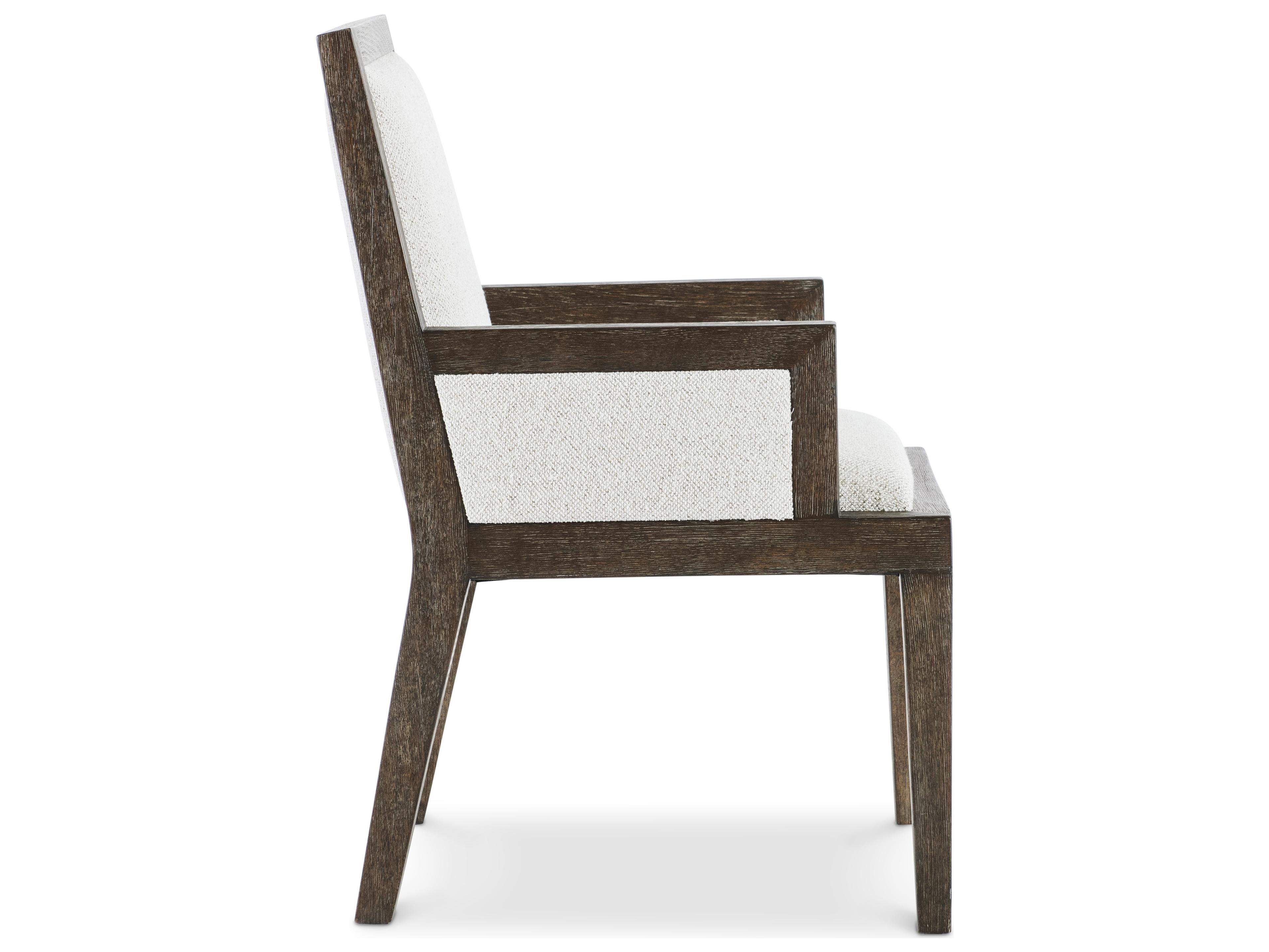 Bernhardt Outline Beige Upholstered Arm Dining Chair