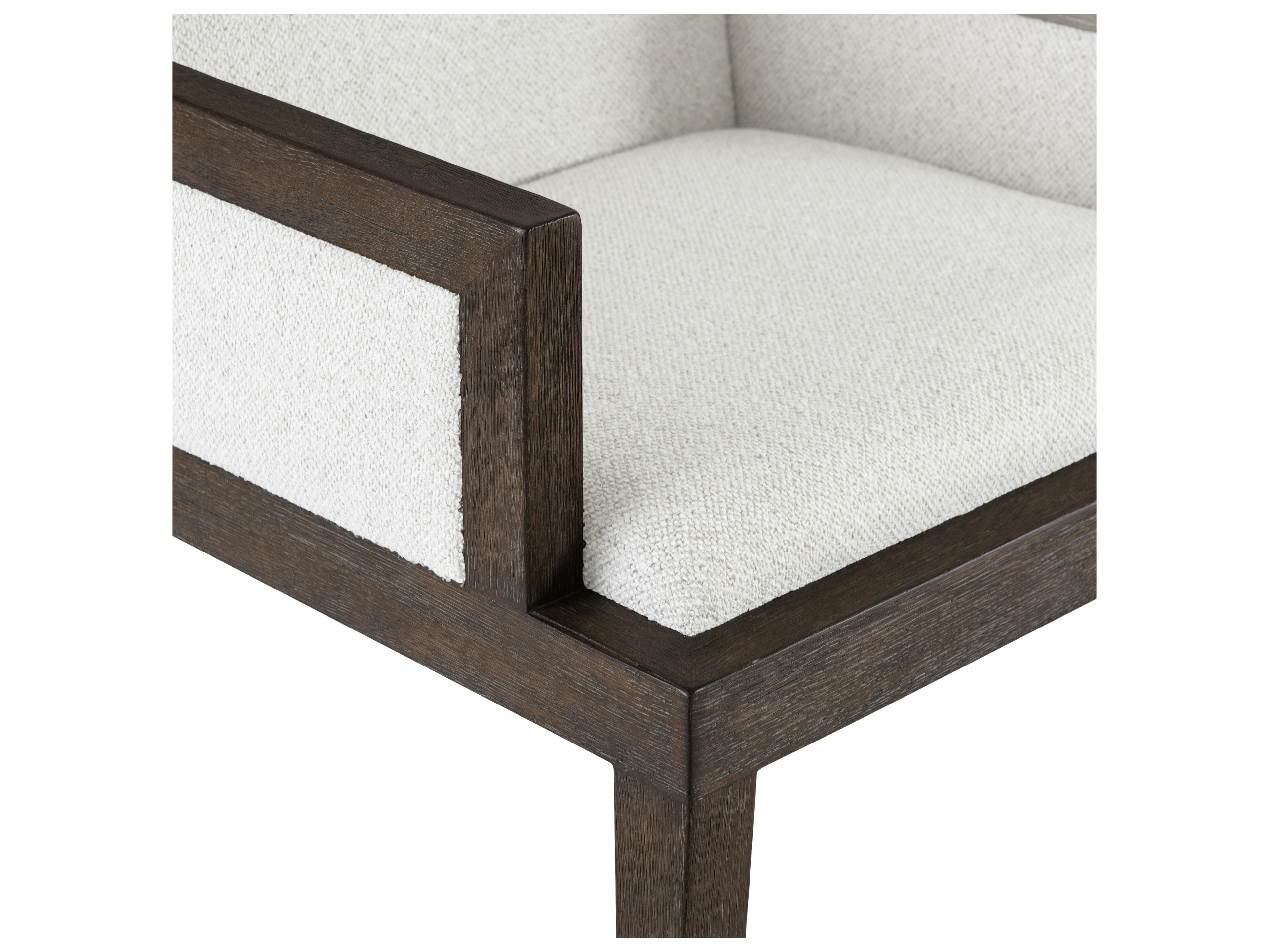 Bernhardt Outline Beige Upholstered Arm Dining Chair