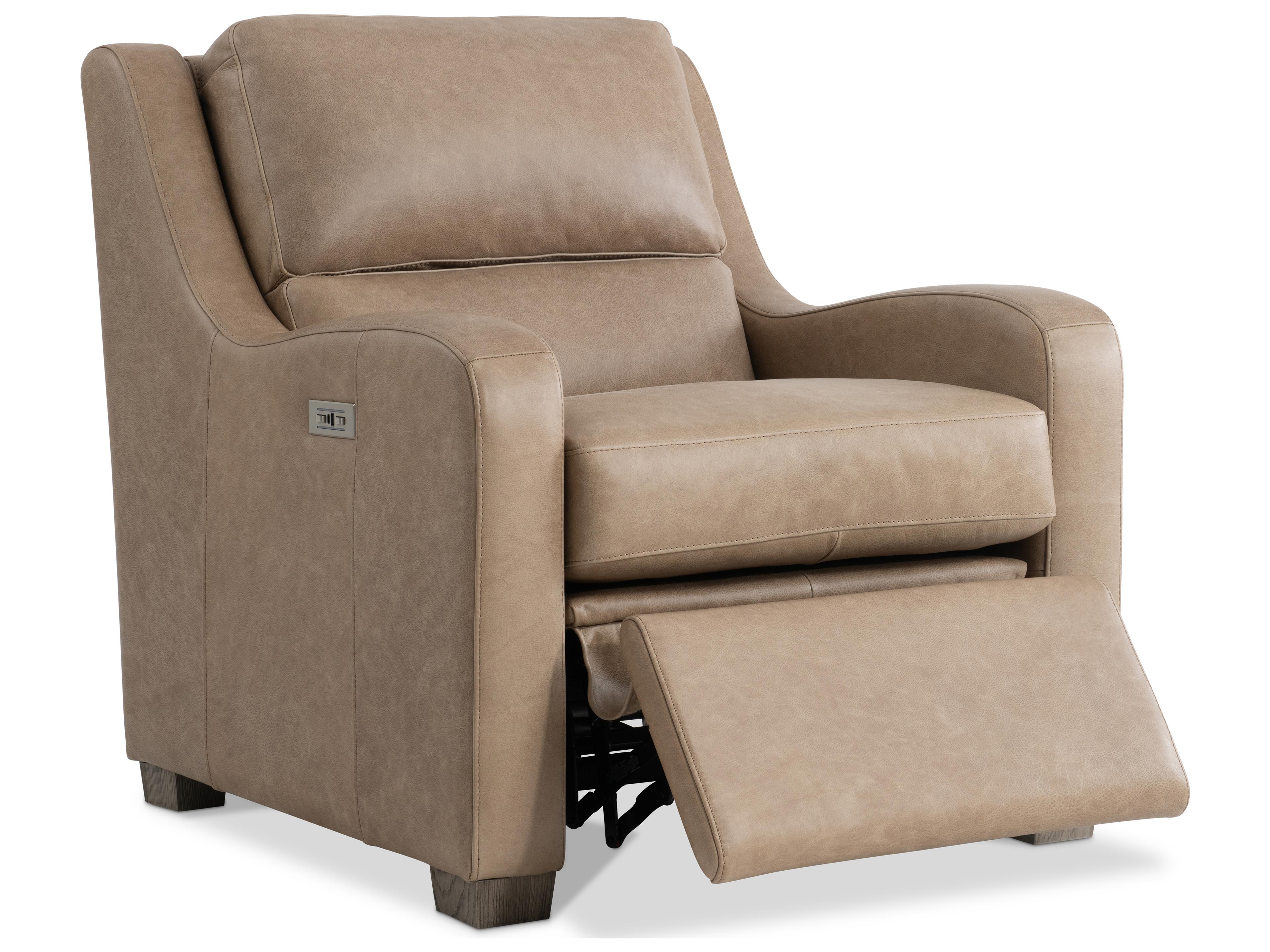 Bernhardt Ventura Beige Leather Recliner