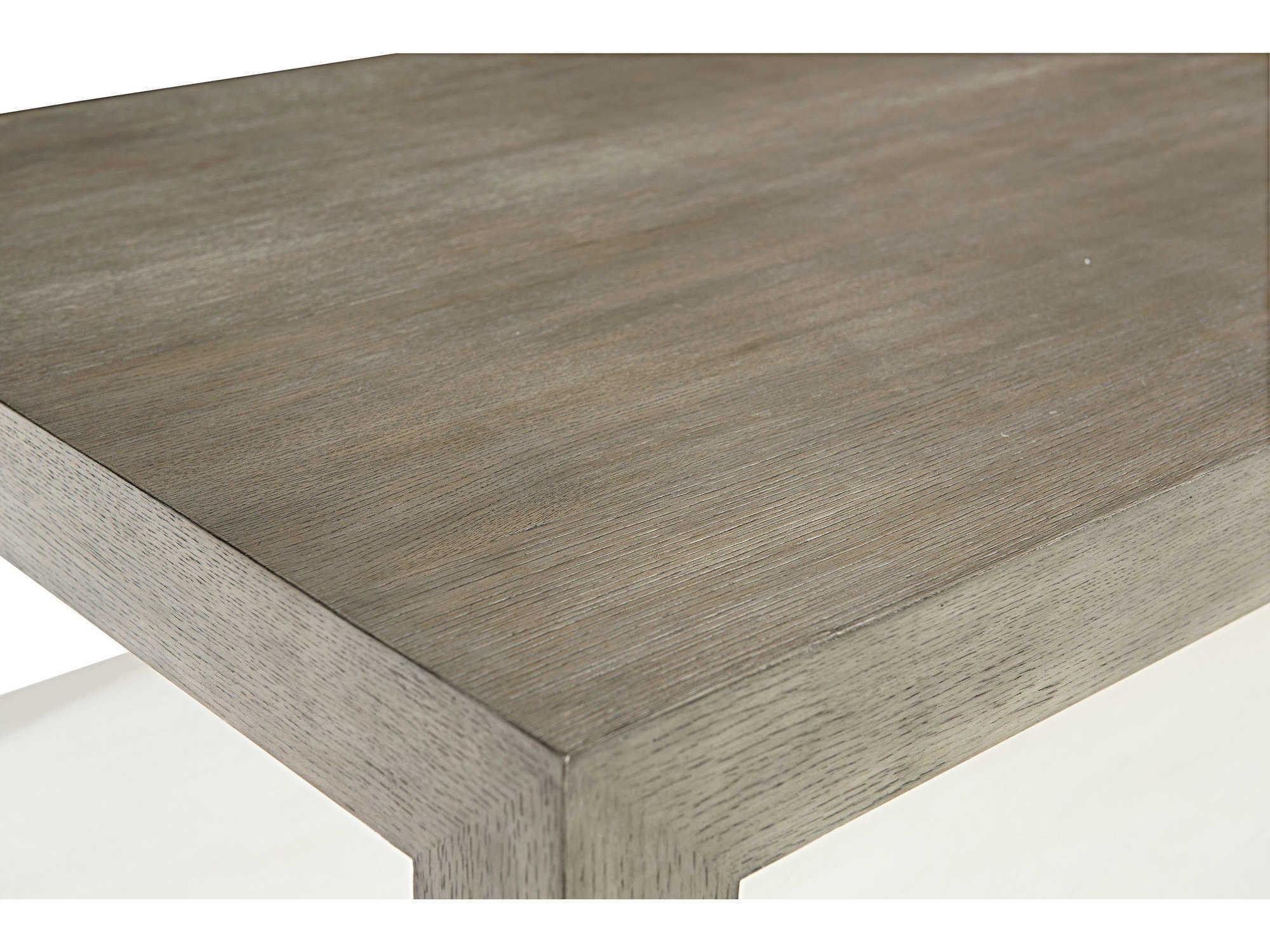 Bernhardt Interiors Oldham Rectangular Wood Rustic Gray White Plaster Cocktail Table