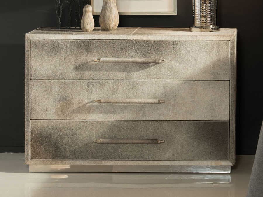 Bernhardt Interiors Casegoods 3-Drawers Gray Ash Wood Accent Chest