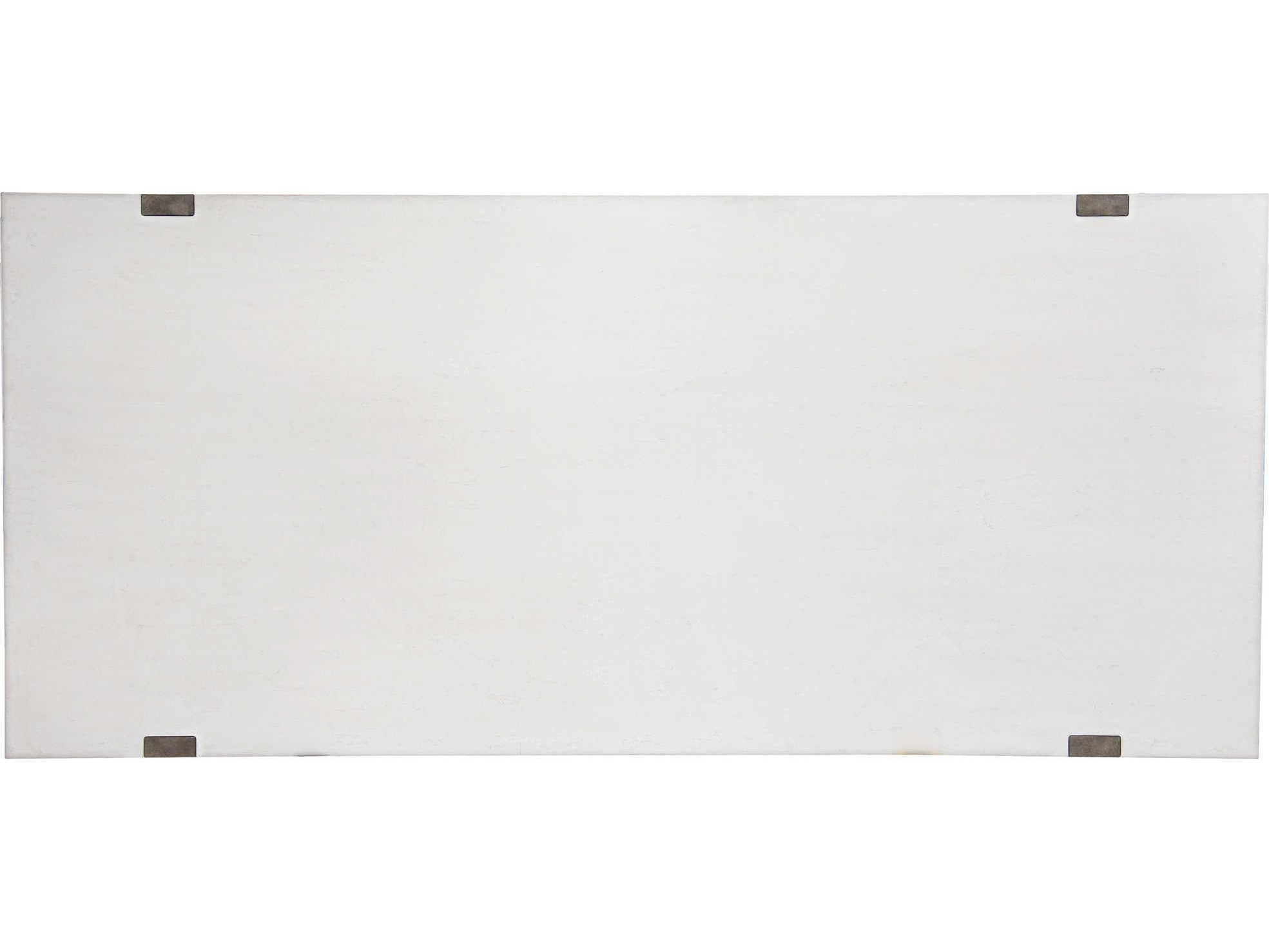 Bernhardt Interiors Casegoods Hadleigh Rectangular Wood White Plaster Rustic Gray Dining Table