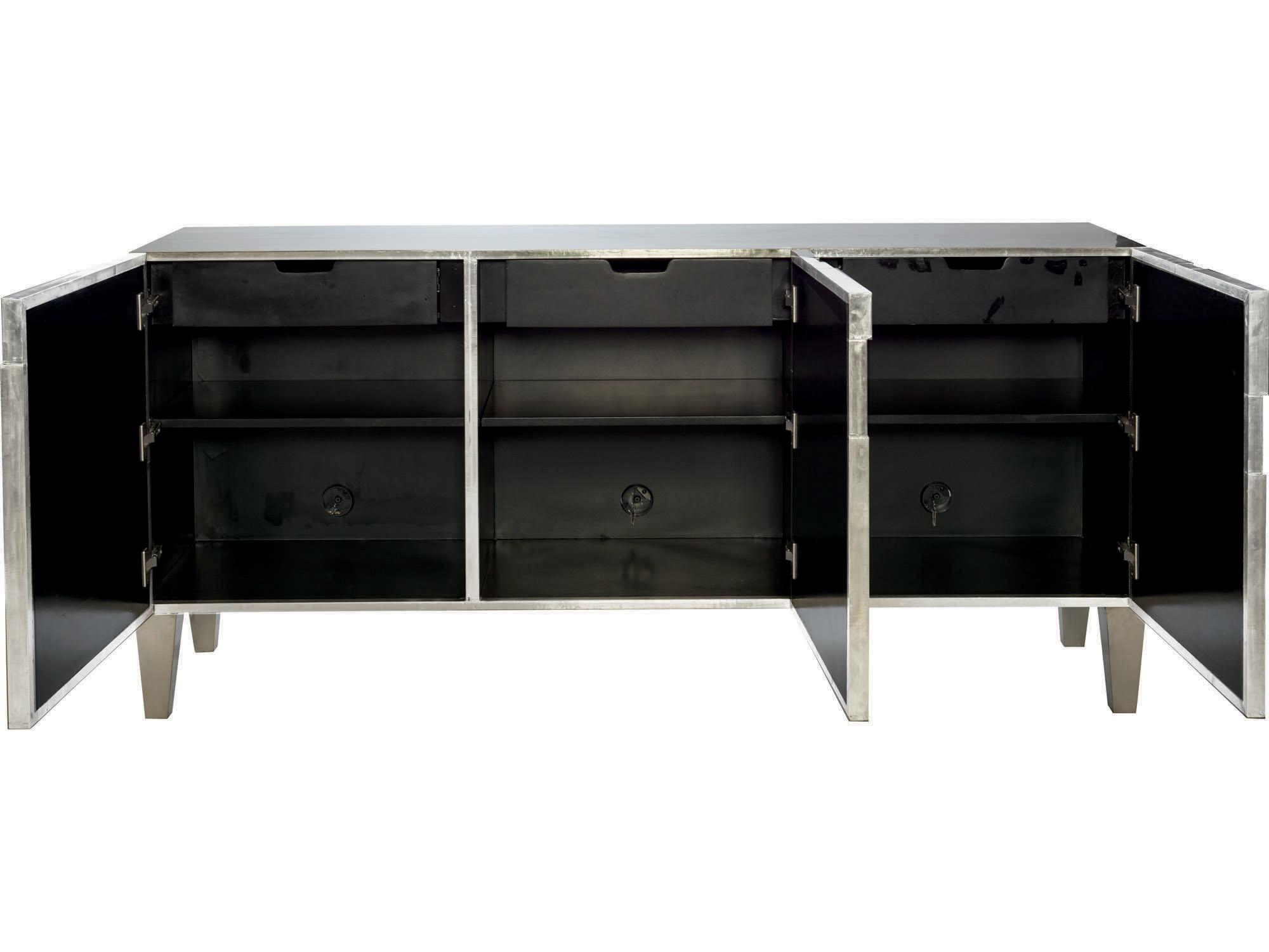 Bernhardt Interiors Casegoods Carleton 72" German Silver Entertainment Console Table