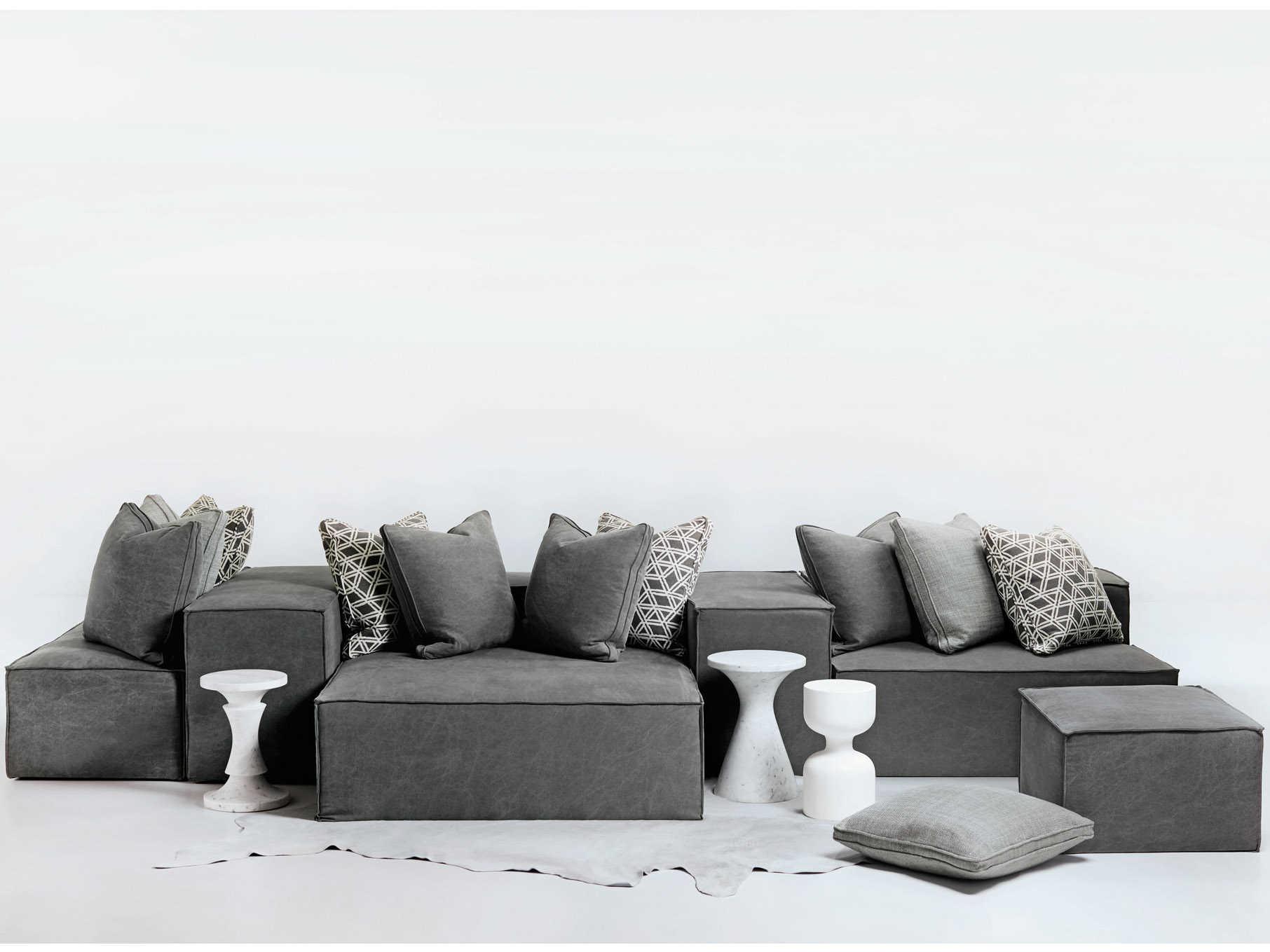 Bernhardt Interiors Casegoods Isabelle Round White Marble Drink Table