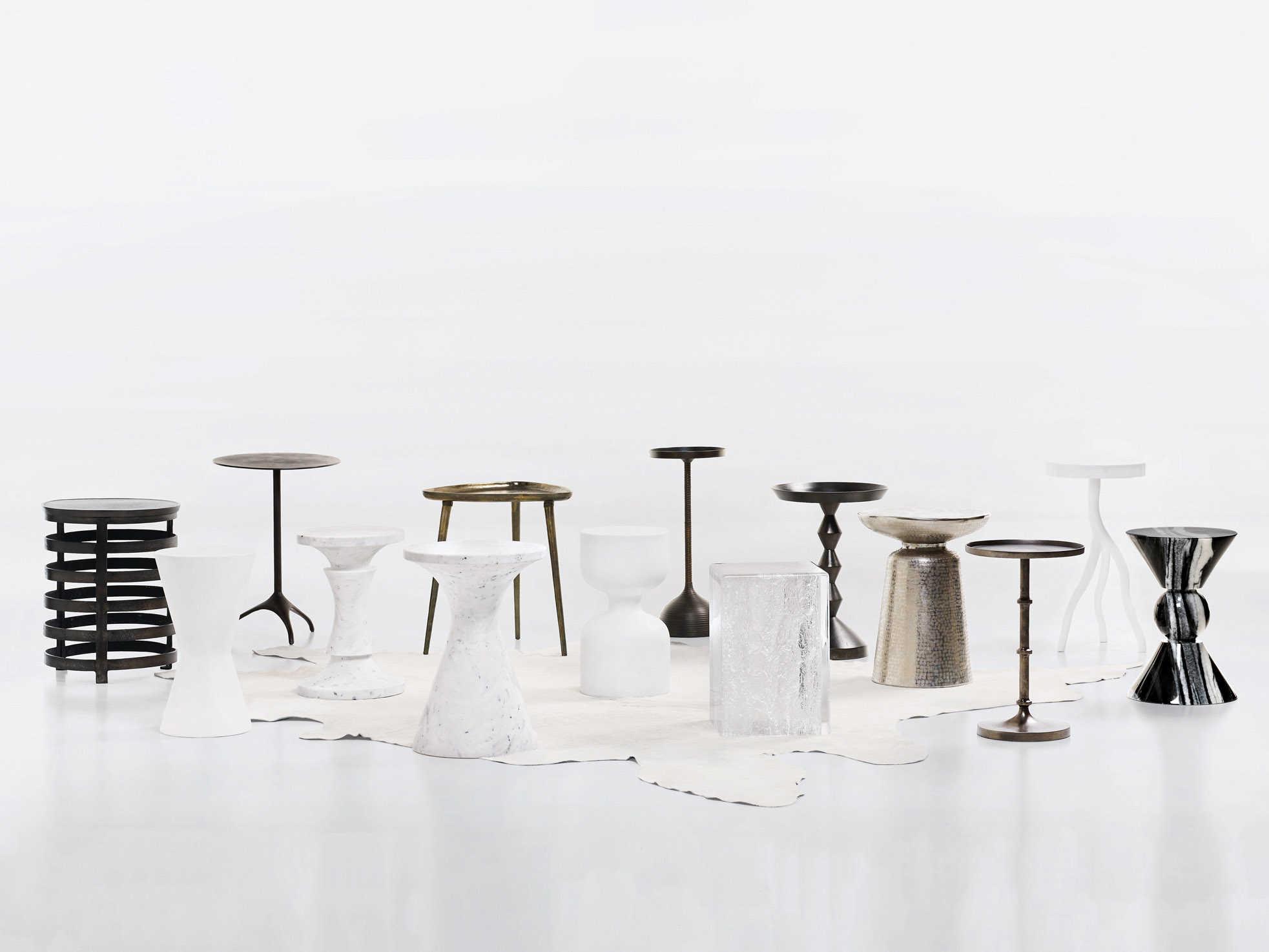 Bernhardt Interiors Casegoods Mirabelle Round Metal Black Nickel Chairside Table