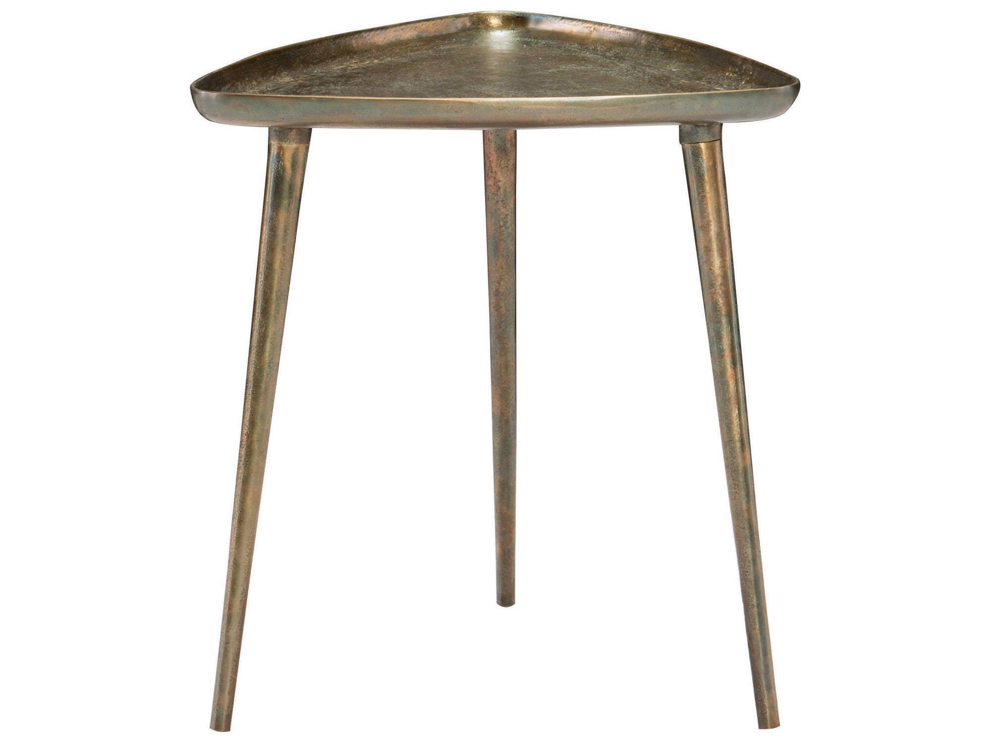 Bernhardt Interiors Casegoods Buckley Metal Antique Dark Brass End Table