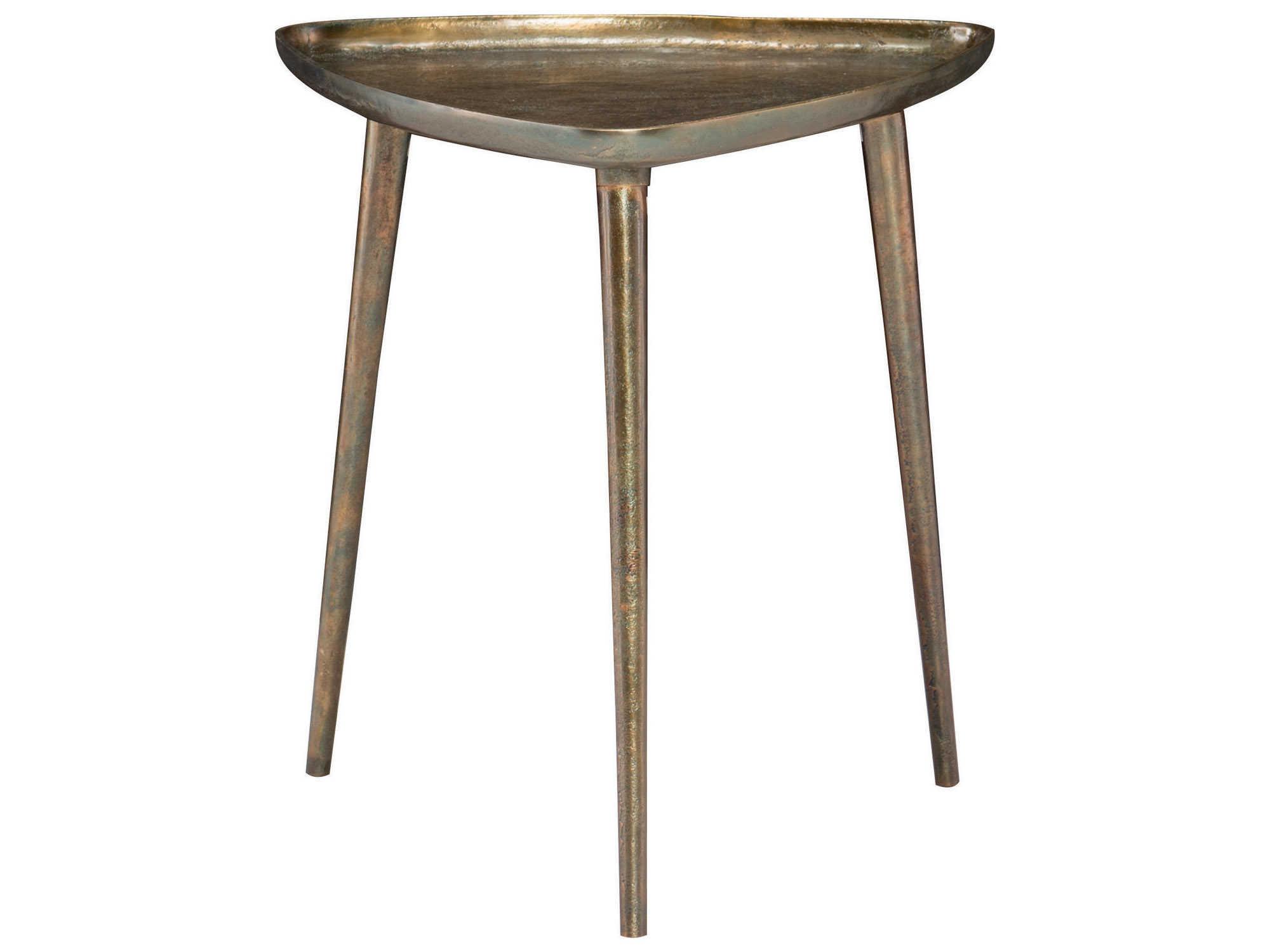 Bernhardt Interiors Casegoods Buckley Metal Antique Dark Brass End Table