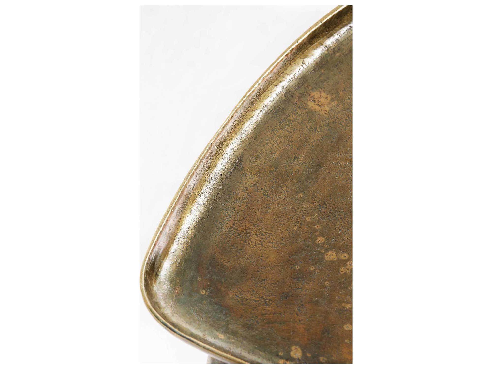 Bernhardt Interiors Casegoods Buckley Metal Antique Dark Brass End Table