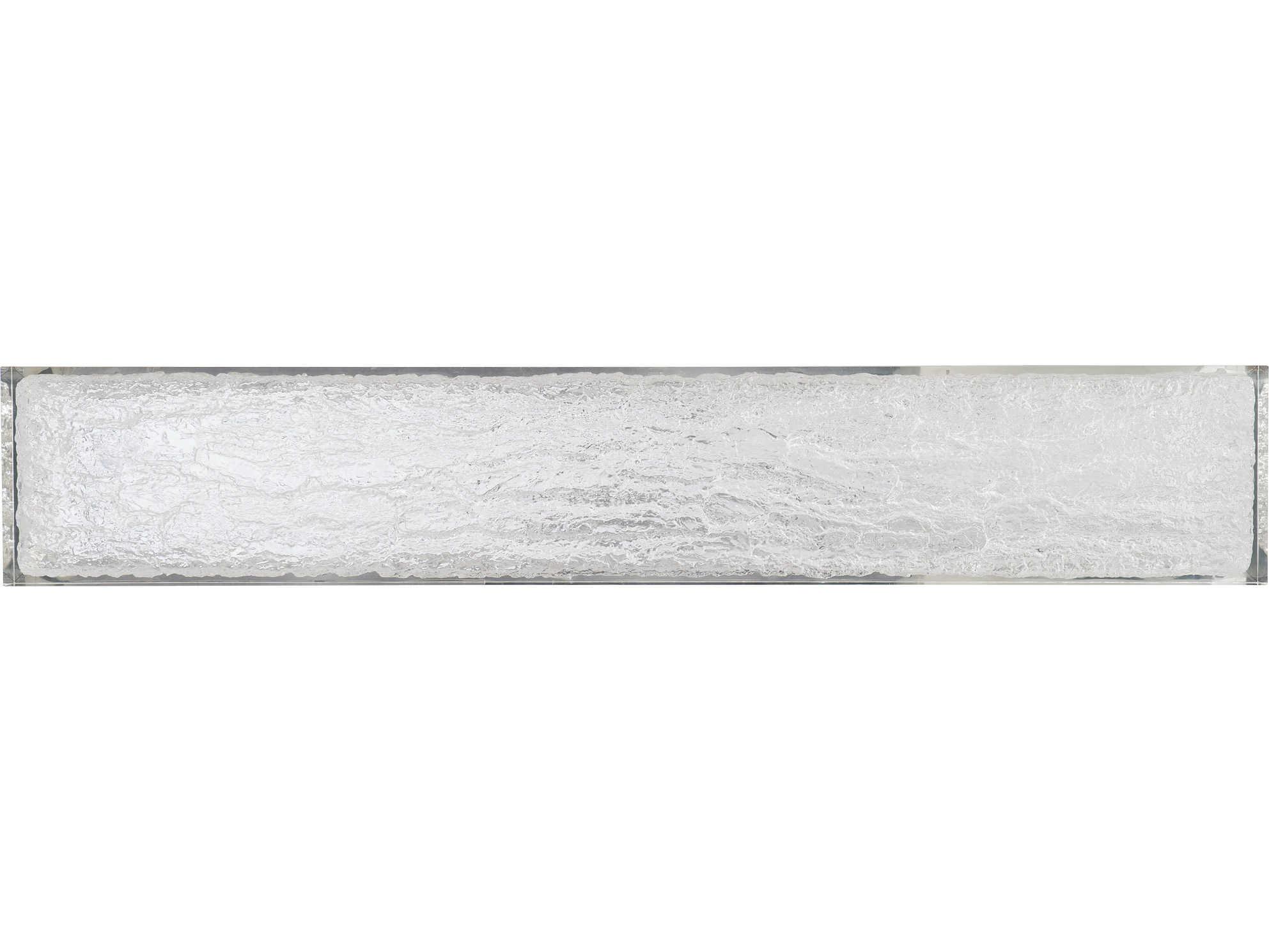 Bernhardt Interiors Casegoods Arctic Rectangular Clear Polished Stainless Steel Console Table