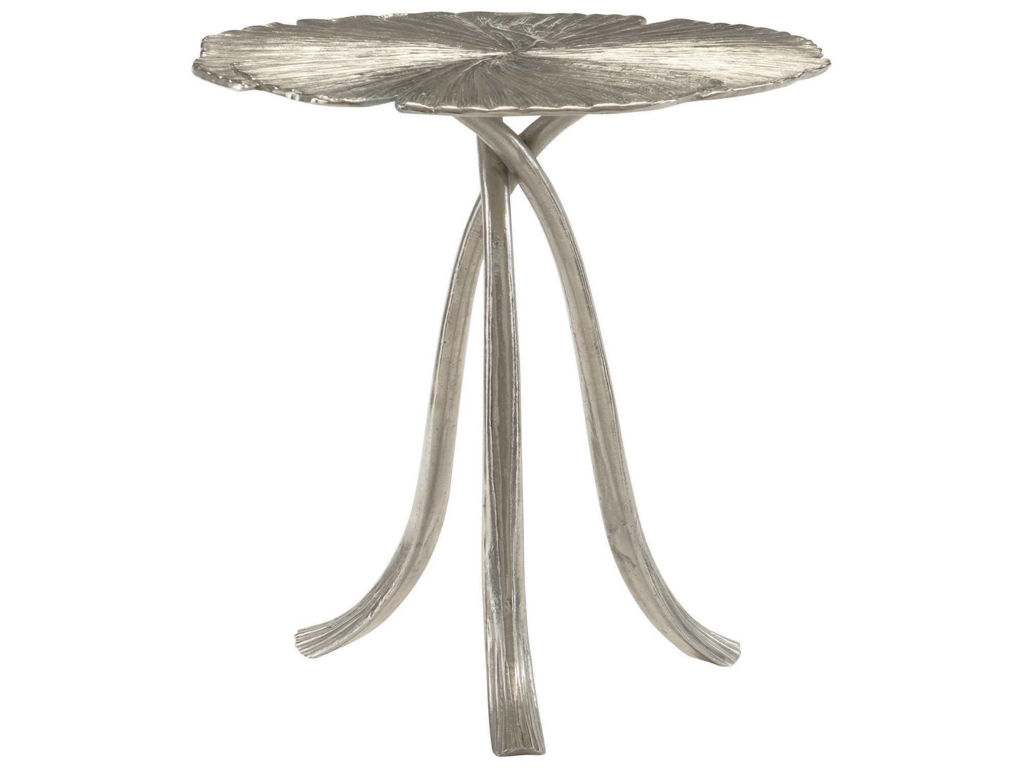 Bernhardt Interiors Casegoods Annabella Round Metal Satin Nickel End Table