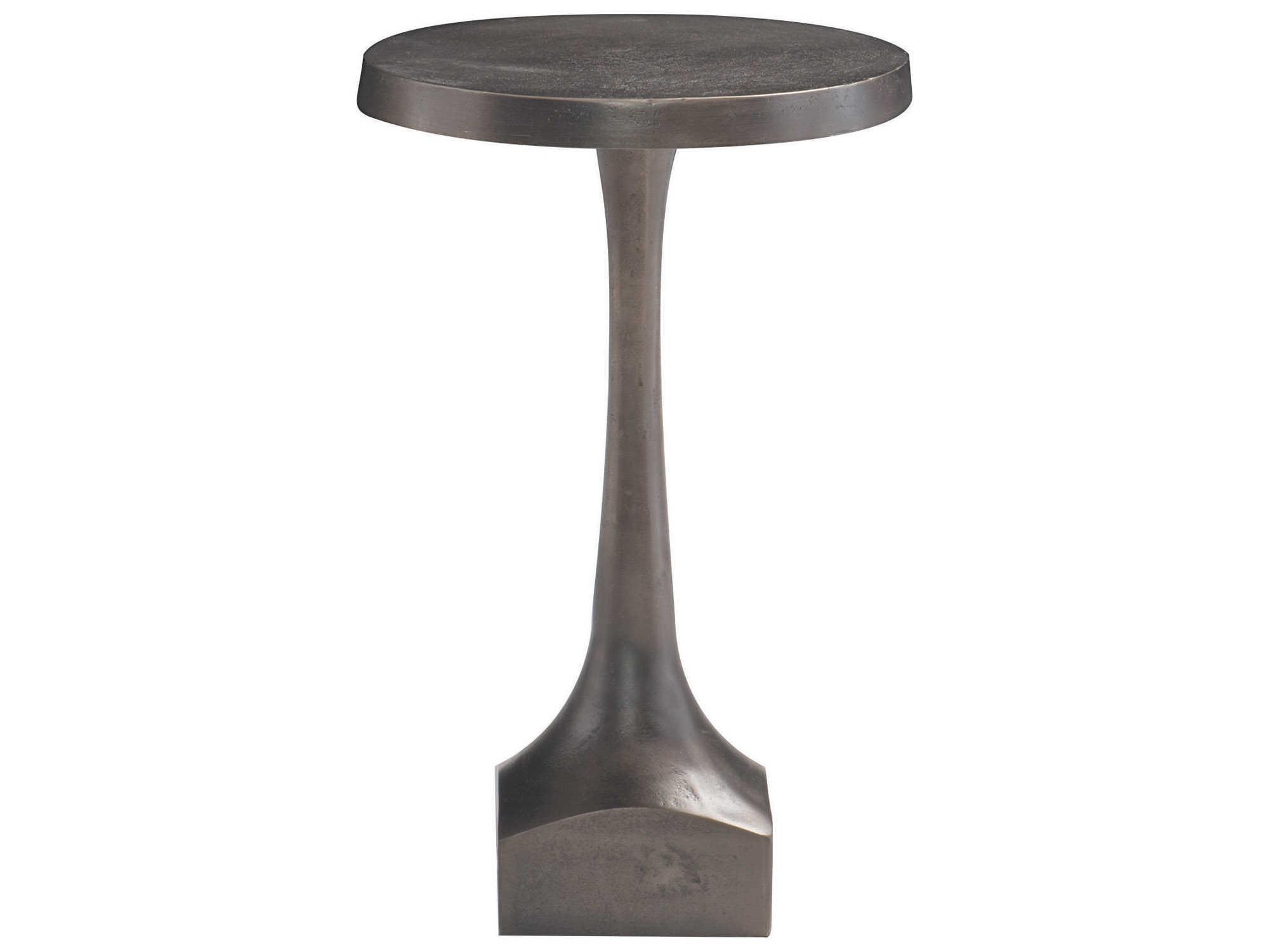 Bernhardt Interiors Casegoods Stroud Round Metal Matte Graphite Drink Table