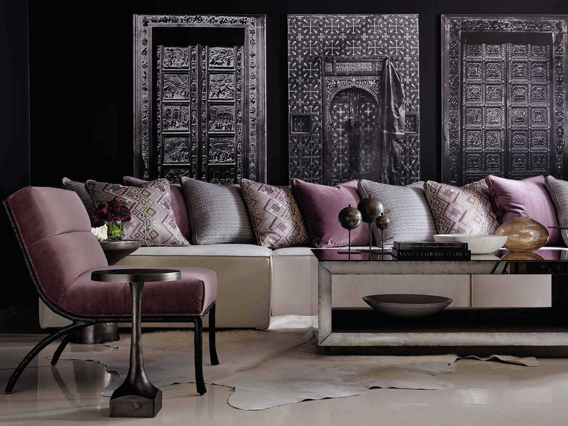 Bernhardt Interiors Thatcher Round Metal Matte Graphite Drink Table