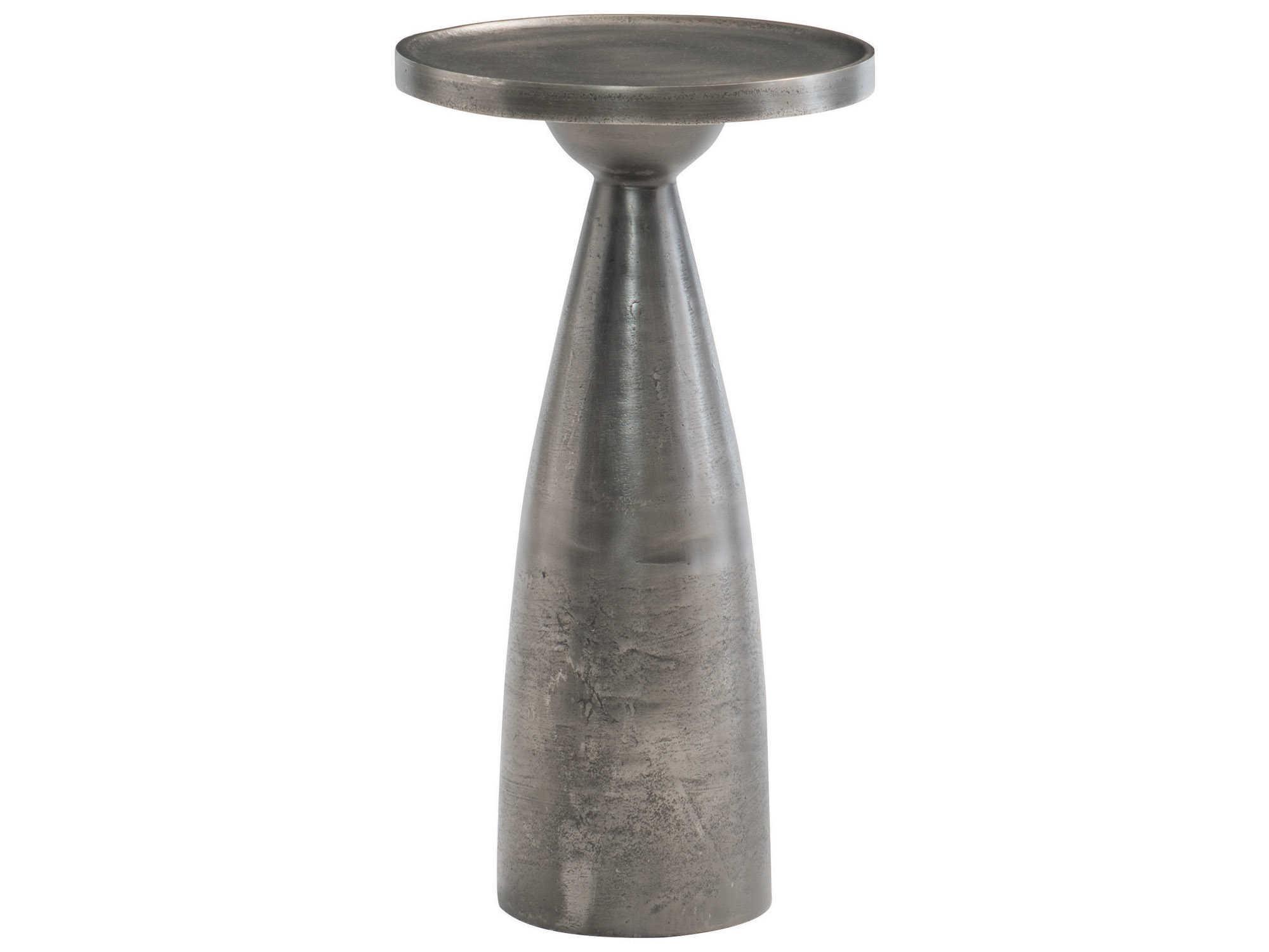 Bernhardt Interiors Casegoods Radnor Round Metal Graphite Drink Table