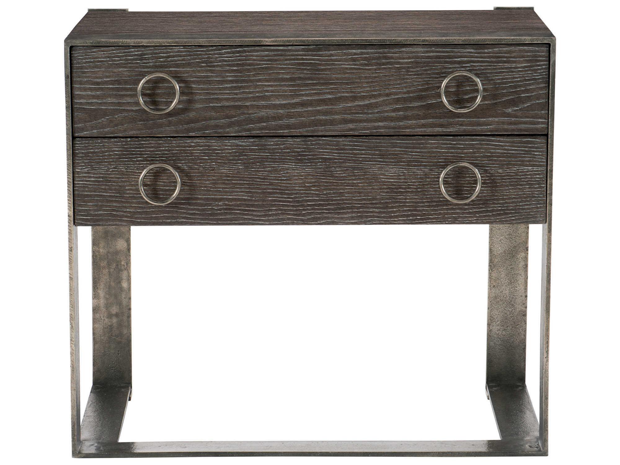 Bernhardt Interiors Casegoods Dixon 2-Drawers Gray Oak Wood Nightstand
