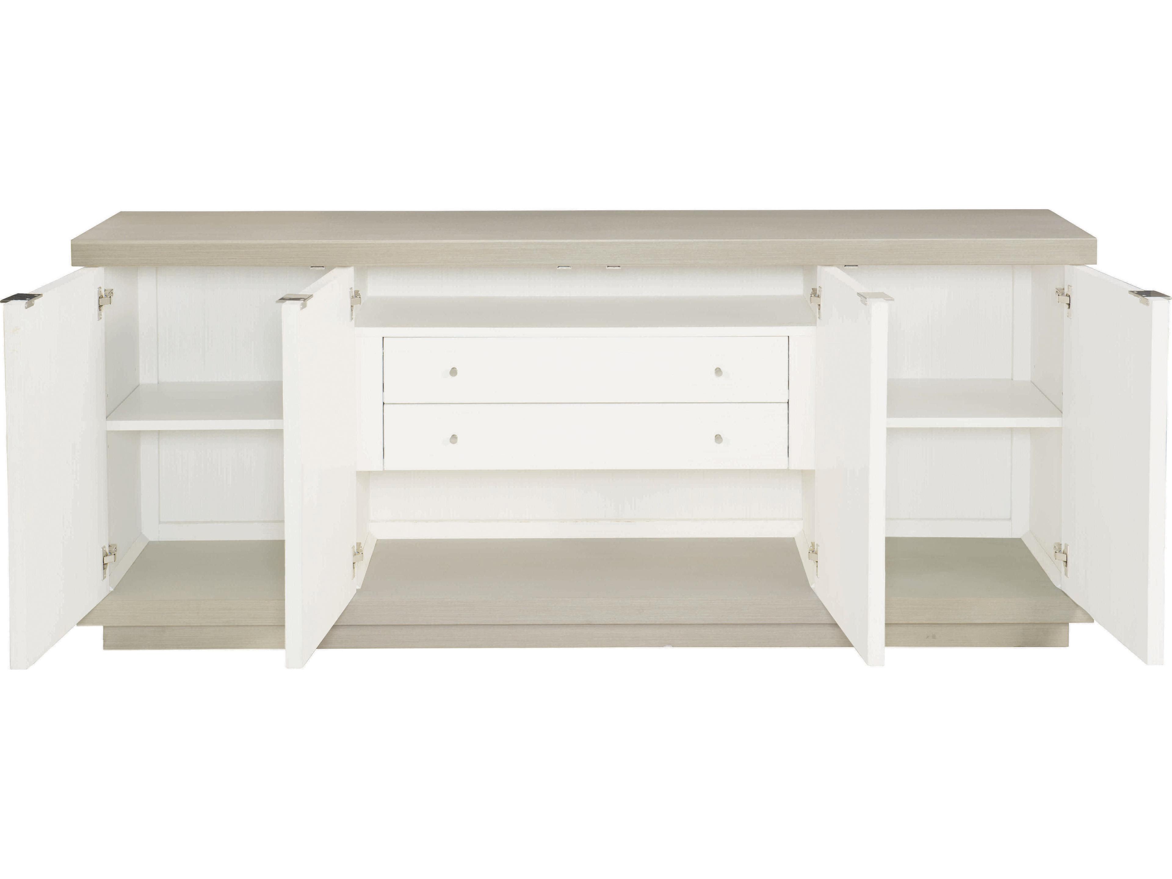 Bernhardt Axiom 78" Poplar Wood Linear Gray White Buffet