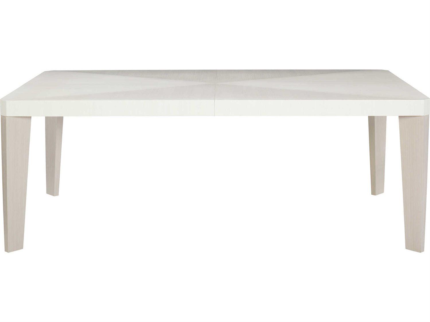 Bernhardt Axiom Rectangular Wood Linear Gray White Dining Table