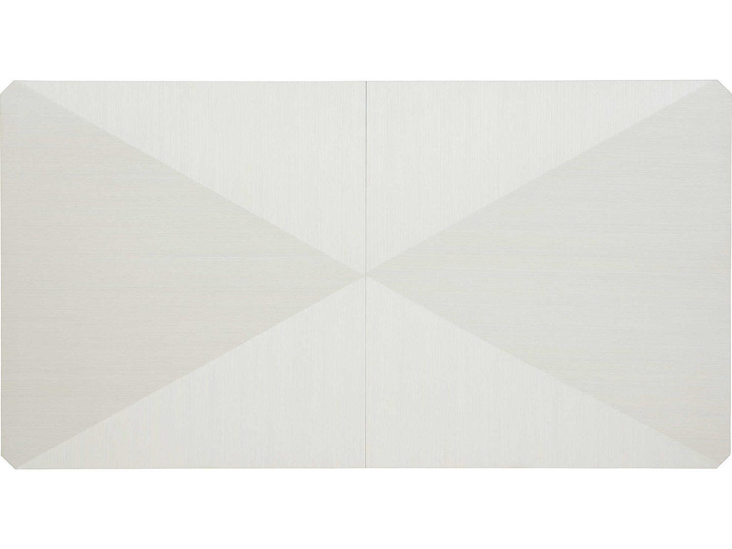 Bernhardt Axiom Rectangular Wood Linear Gray White Dining Table