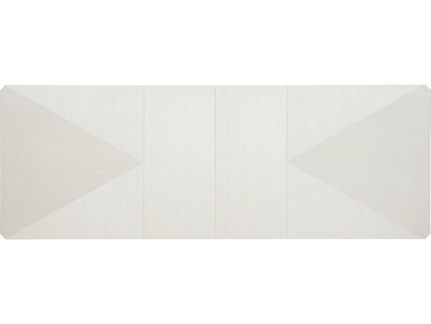 Bernhardt Axiom Rectangular Wood Linear Gray White Dining Table