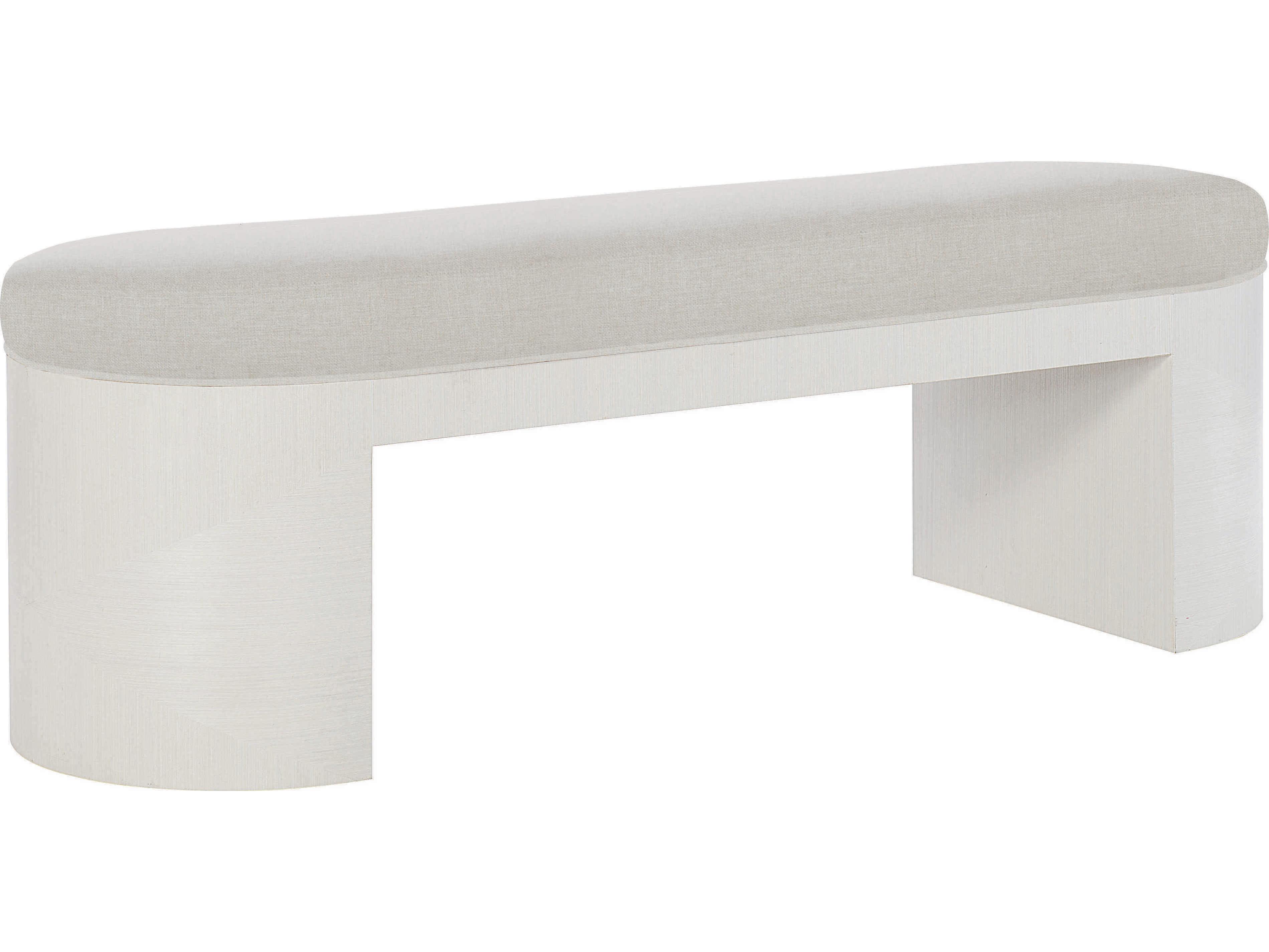 Bernhardt Axiom Linear White Upholstered Accent Bench