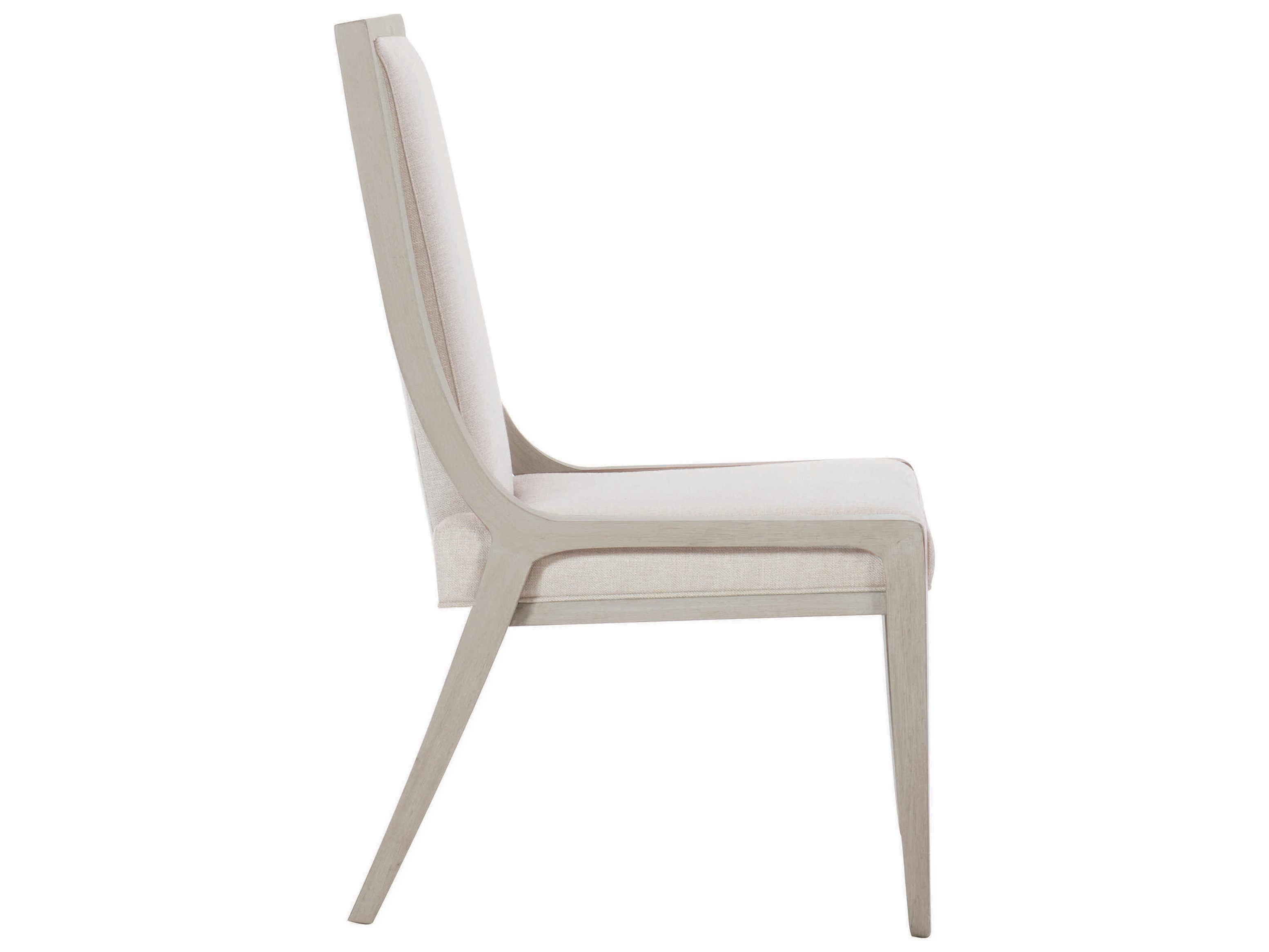 Bernhardt Axiom Poplar Wood Beige Upholstered Side Dining Chair