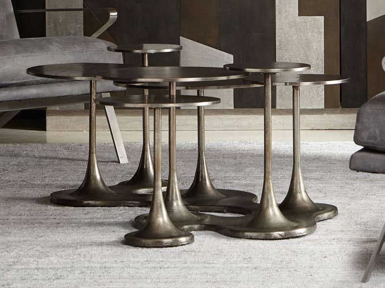 Bernhardt Interiors Circlet Metal Graphite Cocktail Table