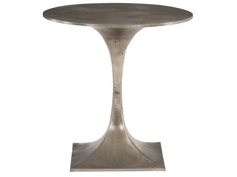 Bernhardt Interiors Randolph Round Metal Graphite End Table