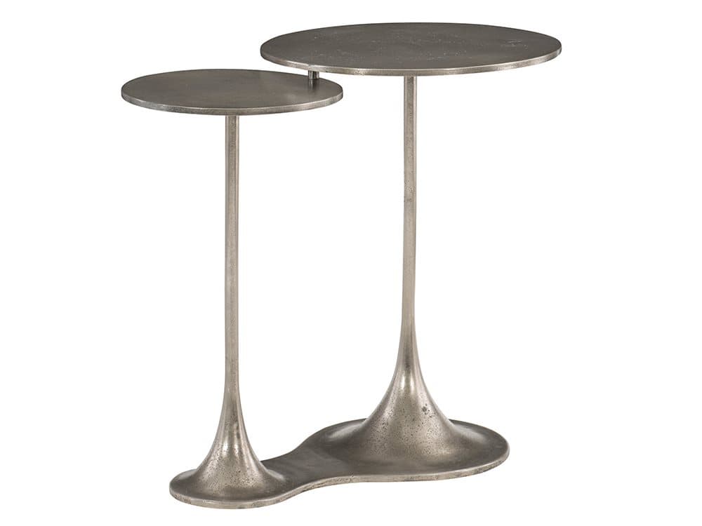 Bernhardt Interiors Circlet Round Metal Graphite Bunching End Table