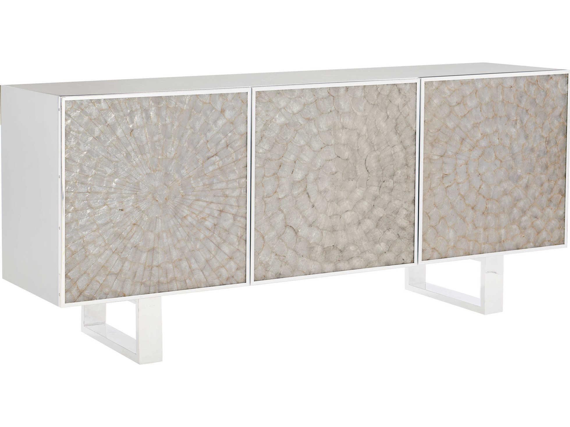 Bernhardt Interiors Helios 72" White Entertainment Console Table