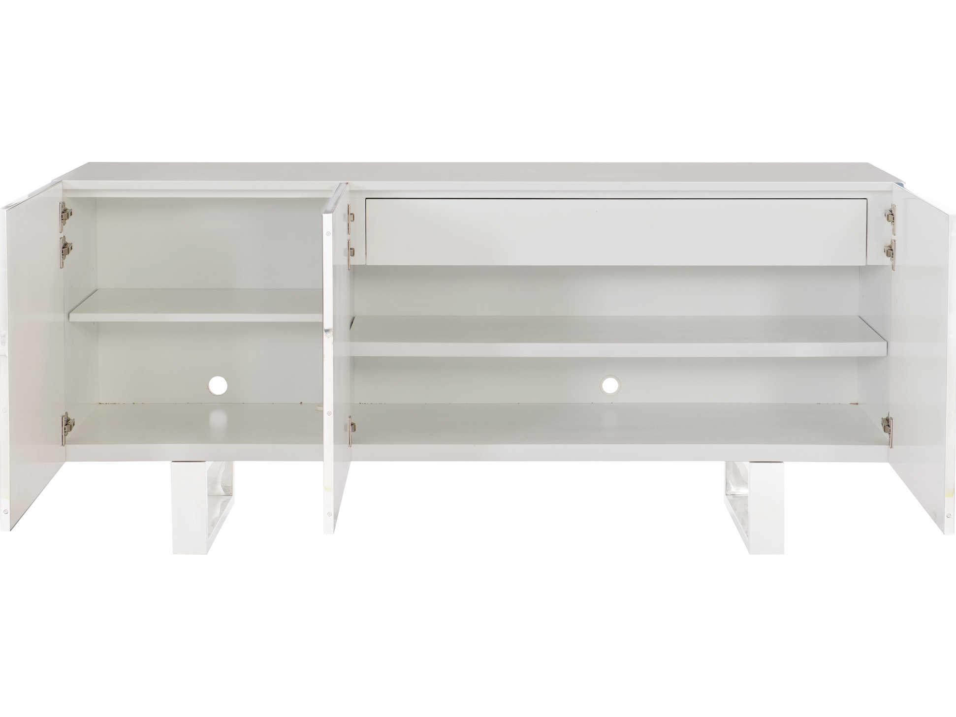 Bernhardt Interiors Helios 72" White Entertainment Console Table