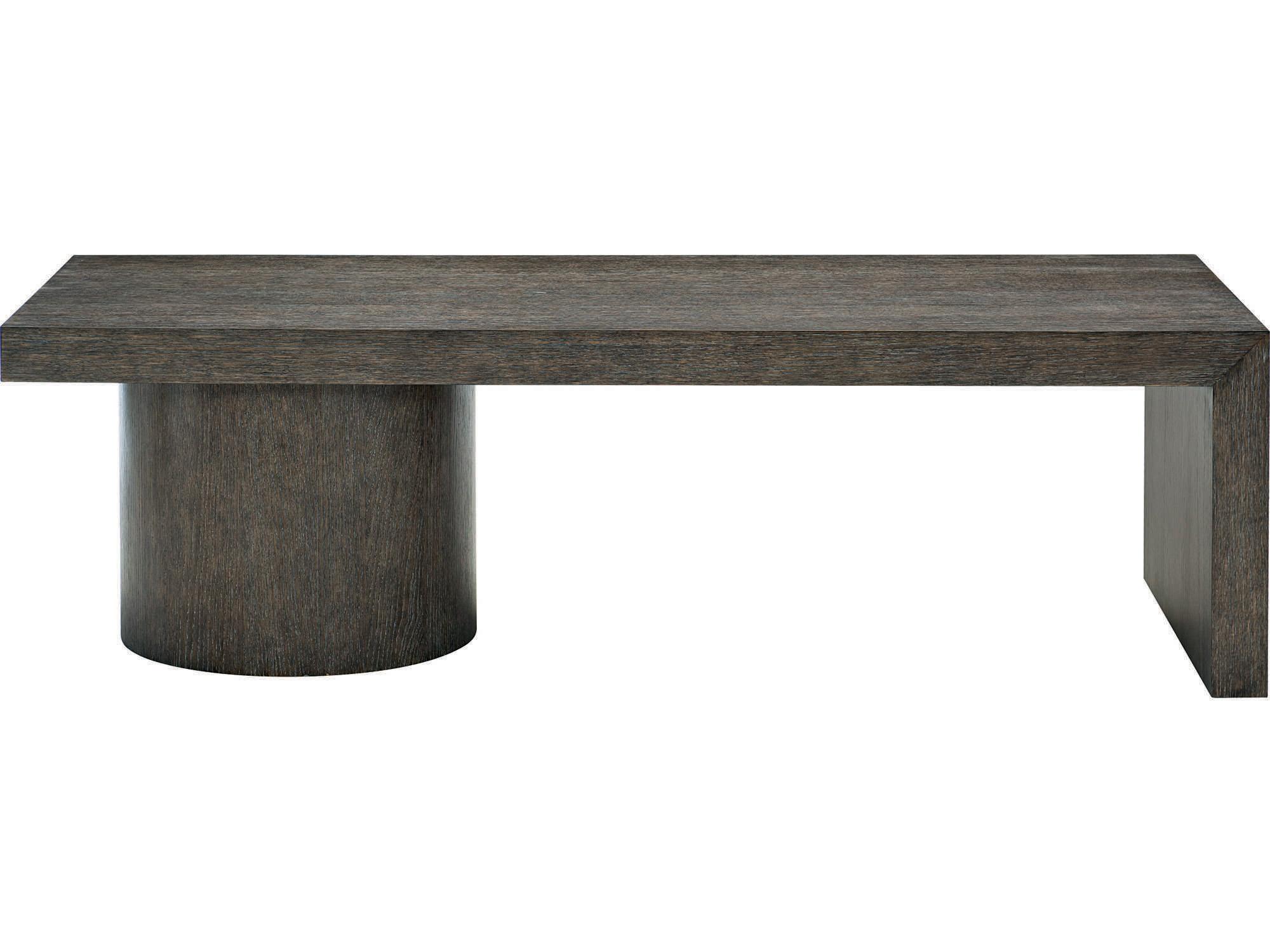 Bernhardt Linea Rectangular Wood Cerused Charcoal Cocktail Table