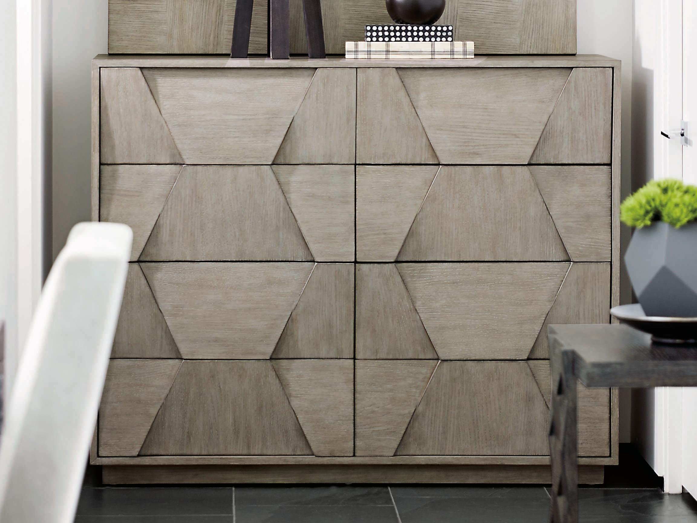 Bernhardt Linea 8-Drawers Gray Oak Wood Double Dresser