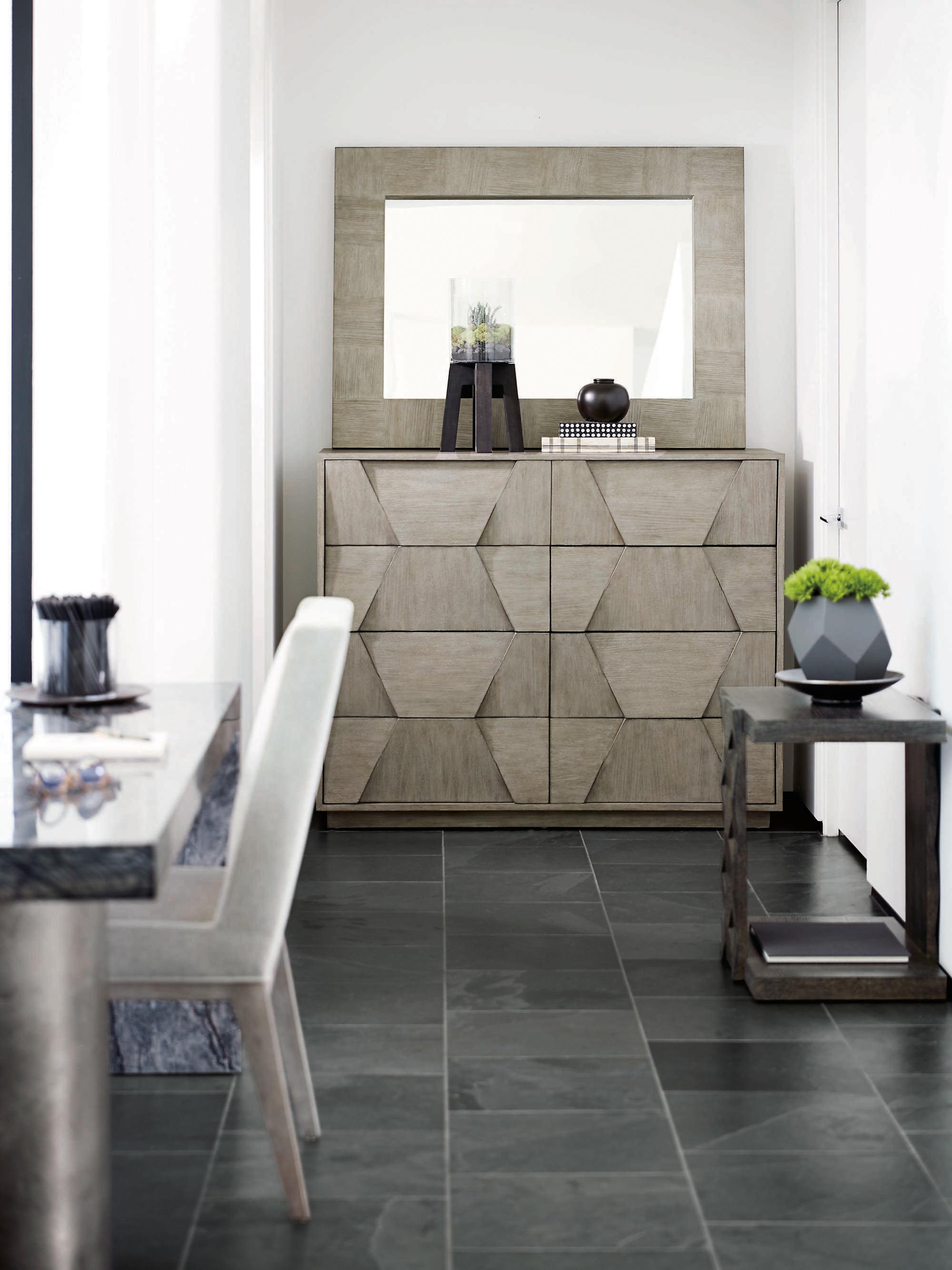 Bernhardt Linea 8-Drawers Gray Oak Wood Double Dresser