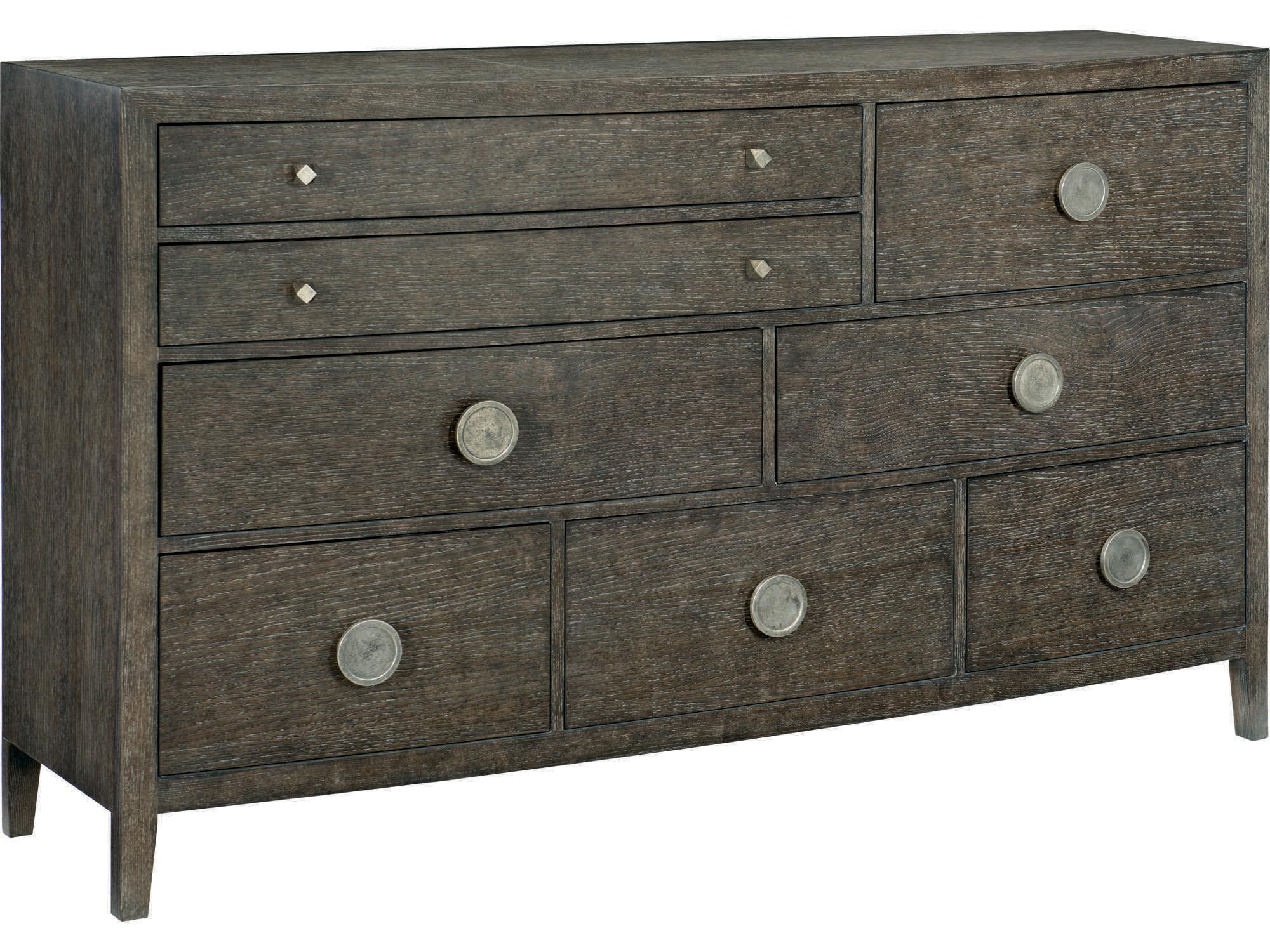 Bernhardt Linea 8-Drawers Brown Oak Wood Double Dresser