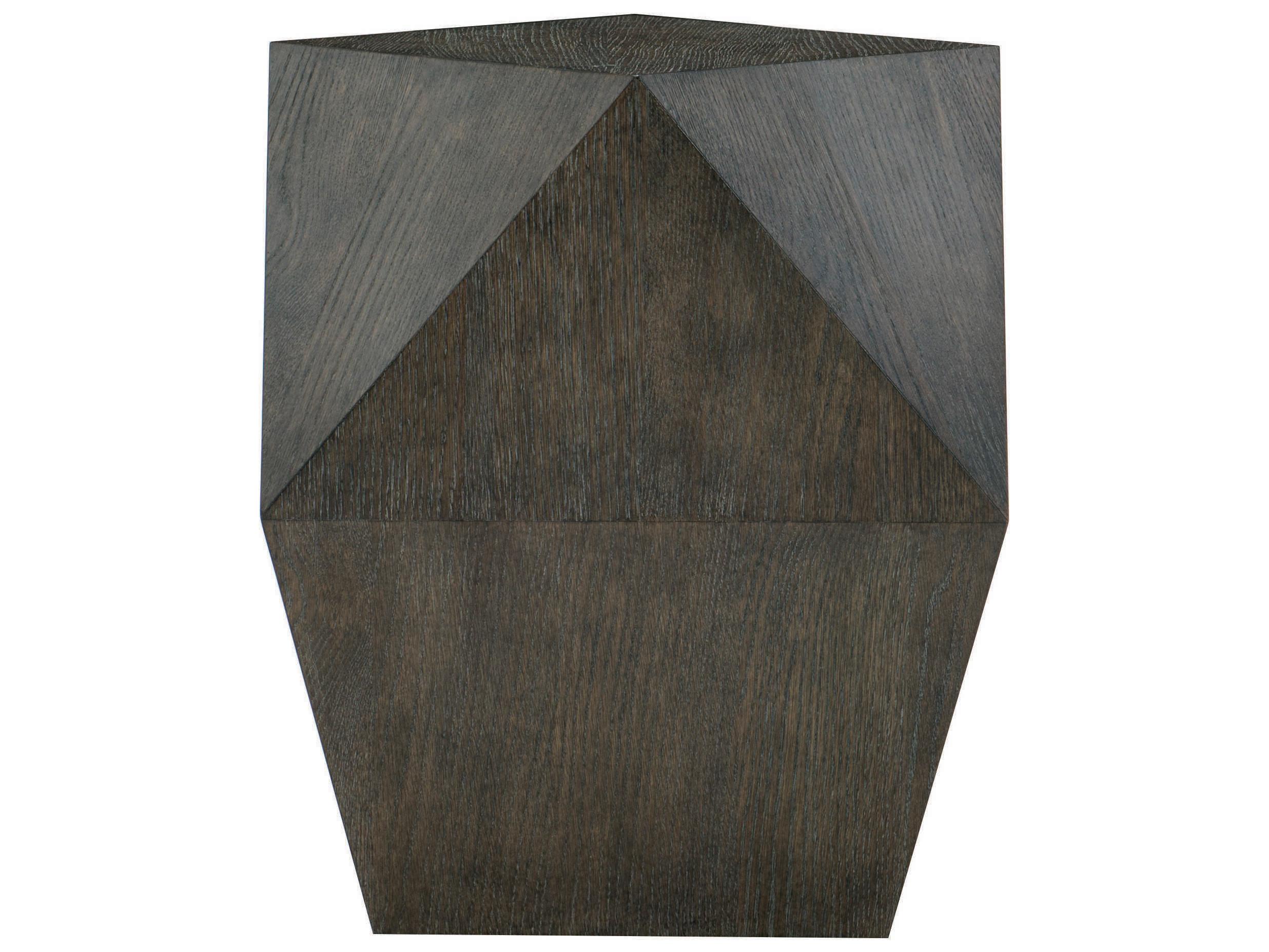 Bernhardt Linea Square Wood Cerused Charcoal End Table