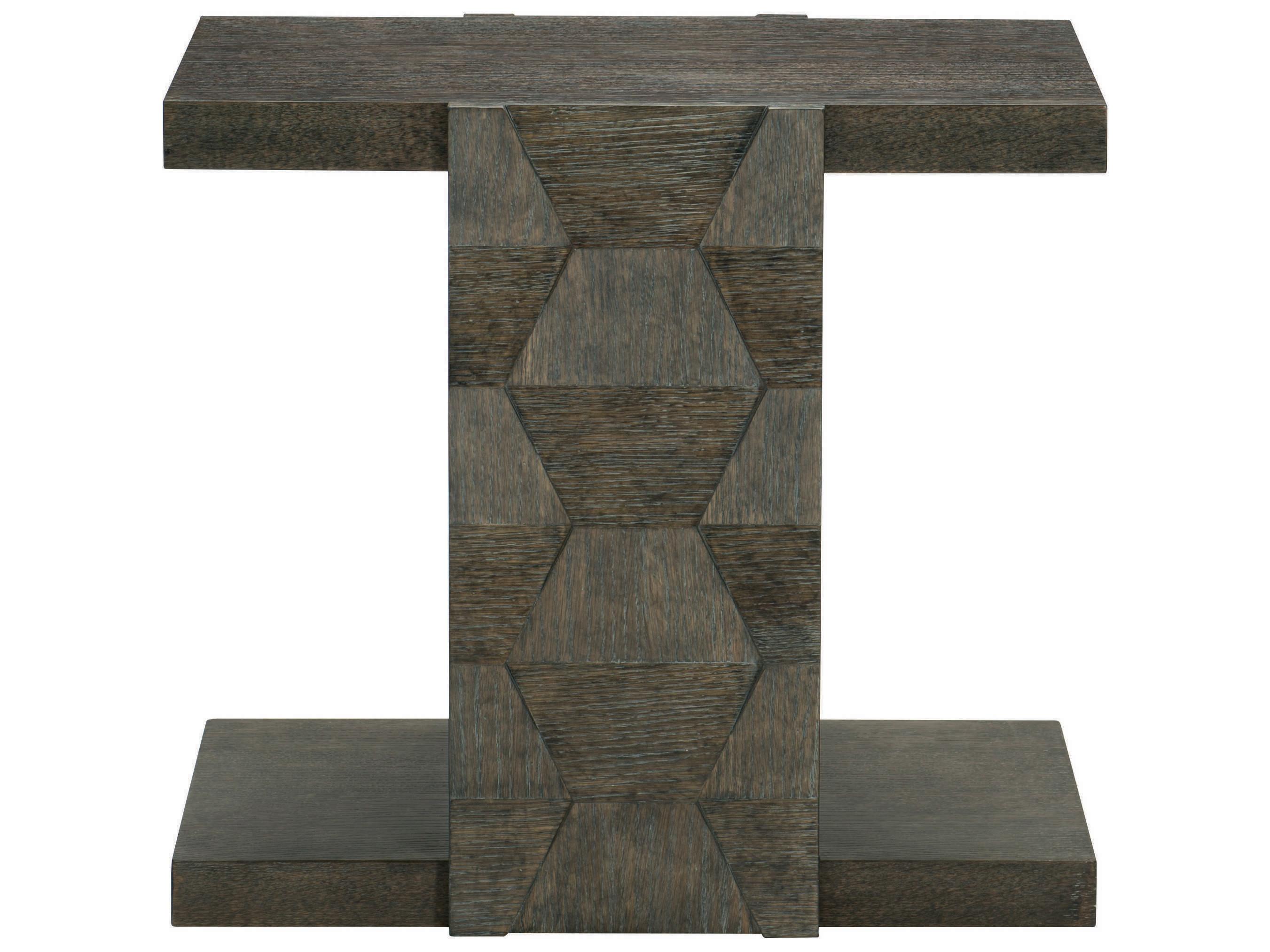 Bernhardt Linea Rectangular Wood Cerused Charcoal End Table