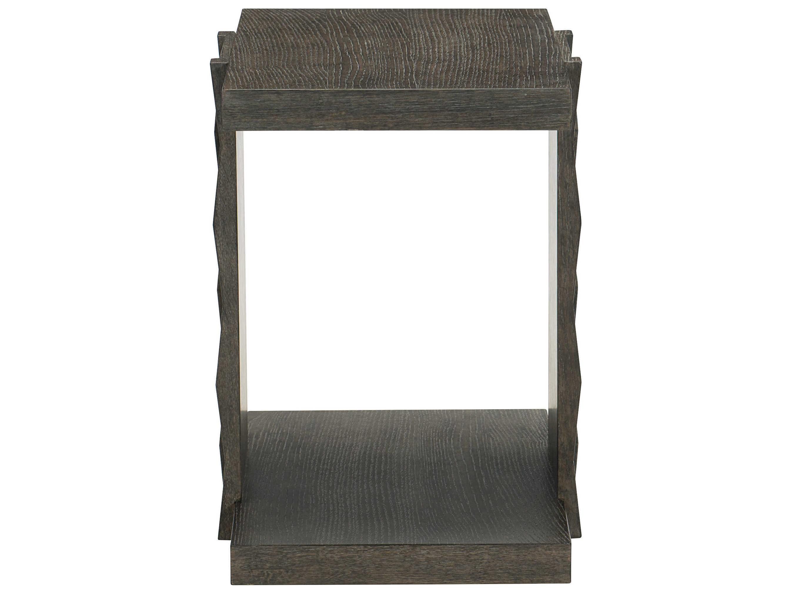 Bernhardt Linea Rectangular Wood Cerused Charcoal End Table