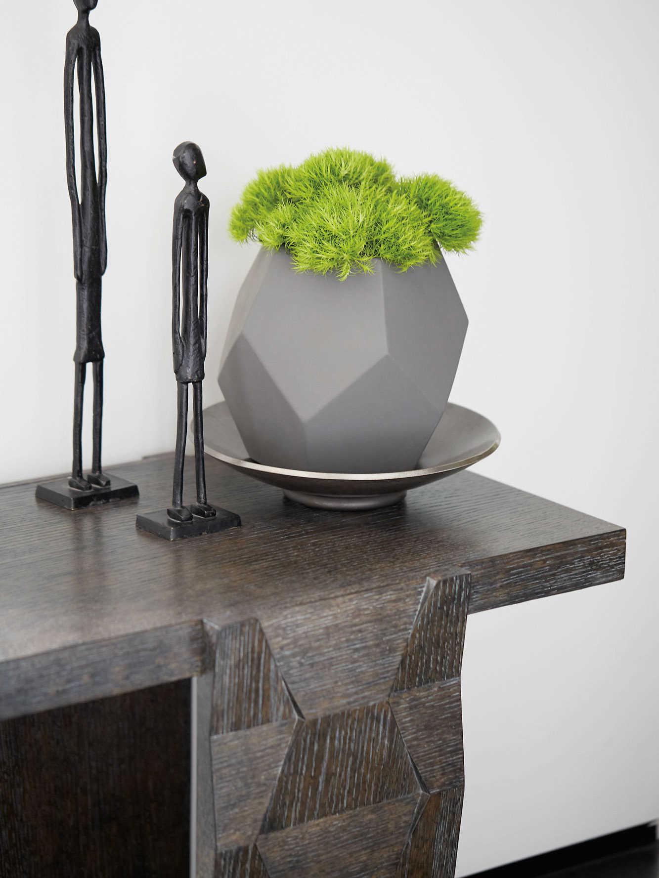 Bernhardt Linea Rectangular Wood Cerused Charcoal End Table