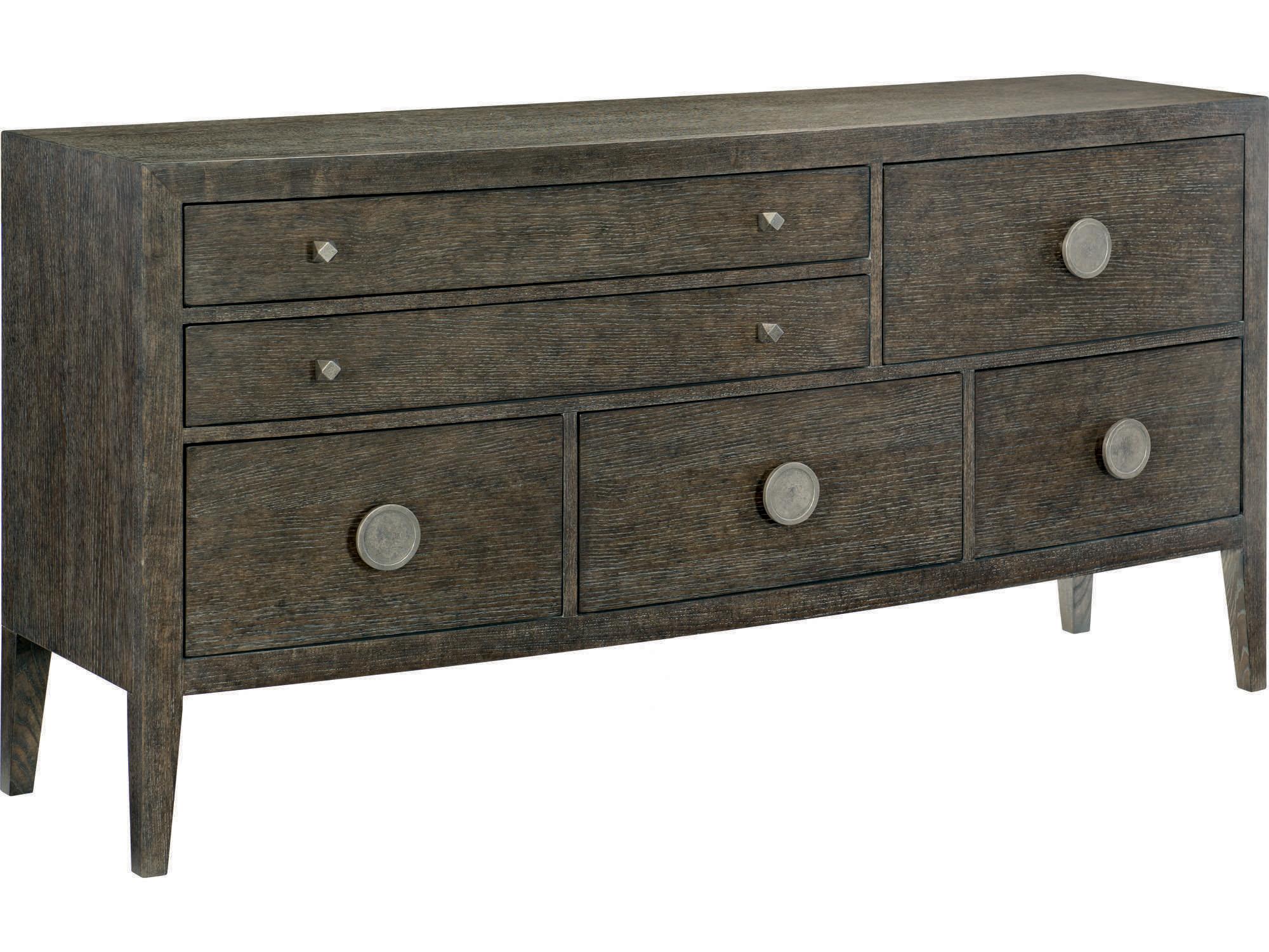 Bernhardt Linea 6-Drawers Brown Oak Wood Dresser