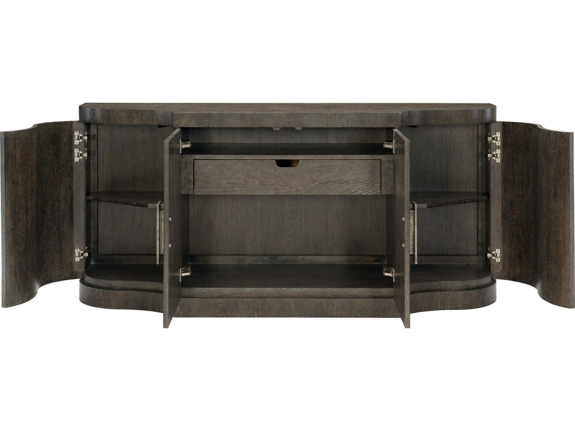 Bernhardt Linea 72" Oak Wood Cerused Charcoal Buffet
